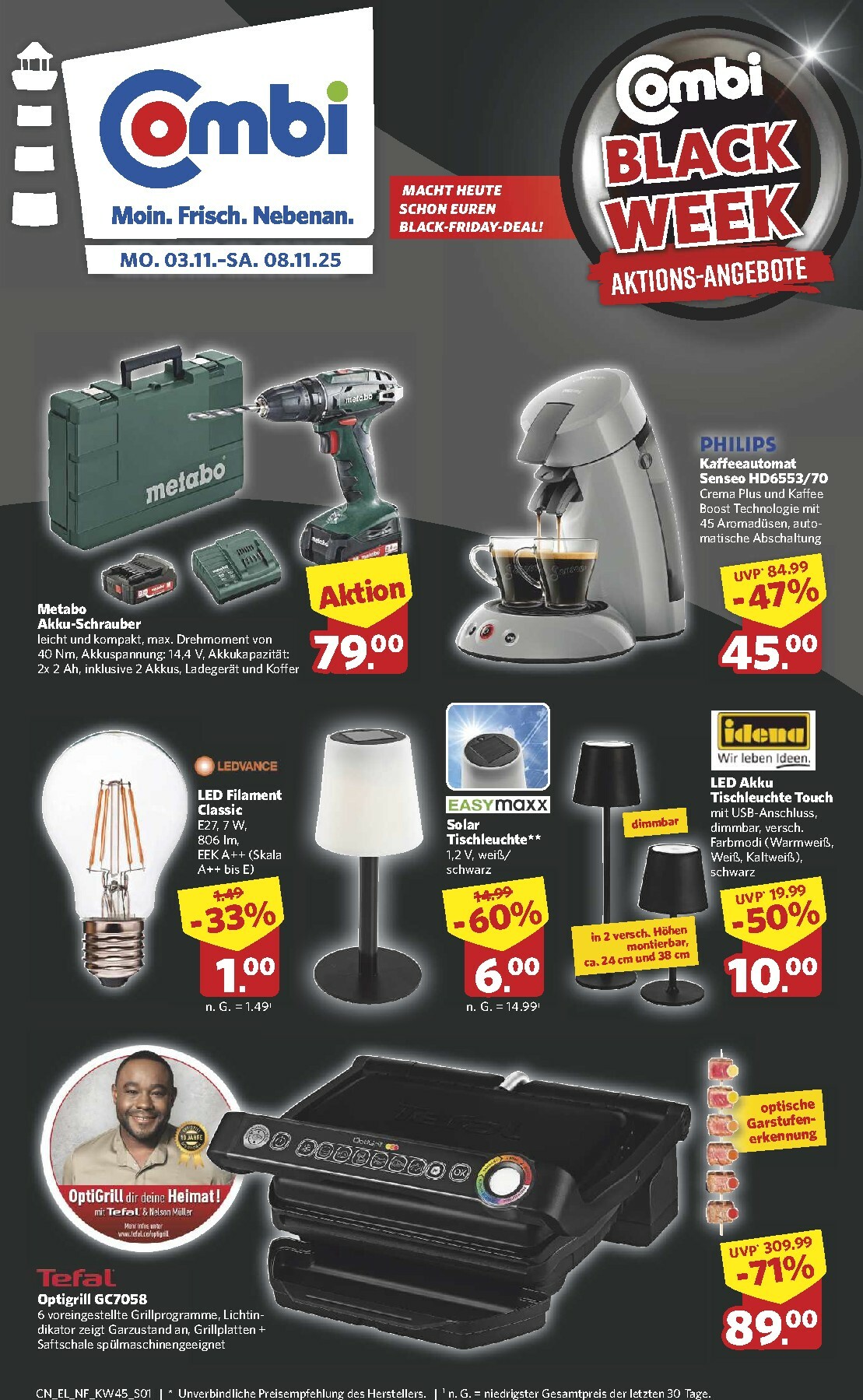 Combi - Black Week-Prospekt gültig vom 03.11. bis 08.11.