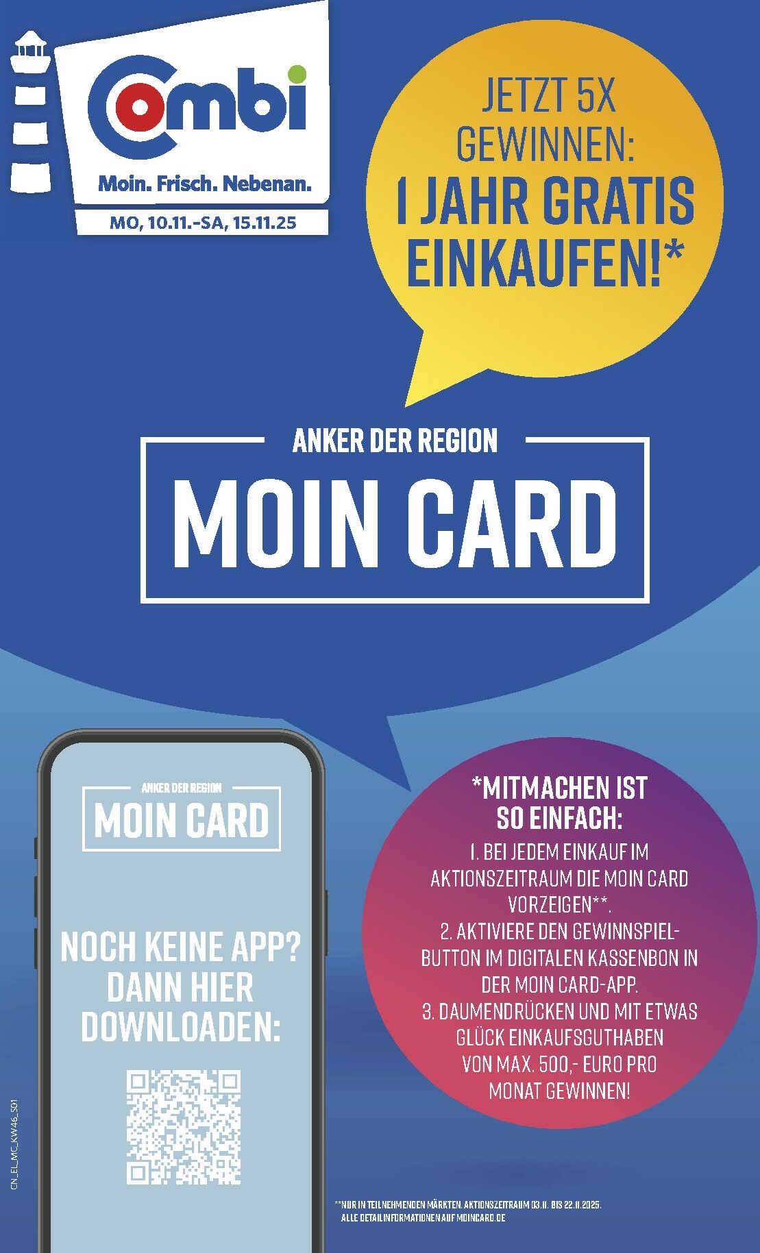 Combi - Moin Card-Prospekt gültig vom 10.11. bis 15.11.