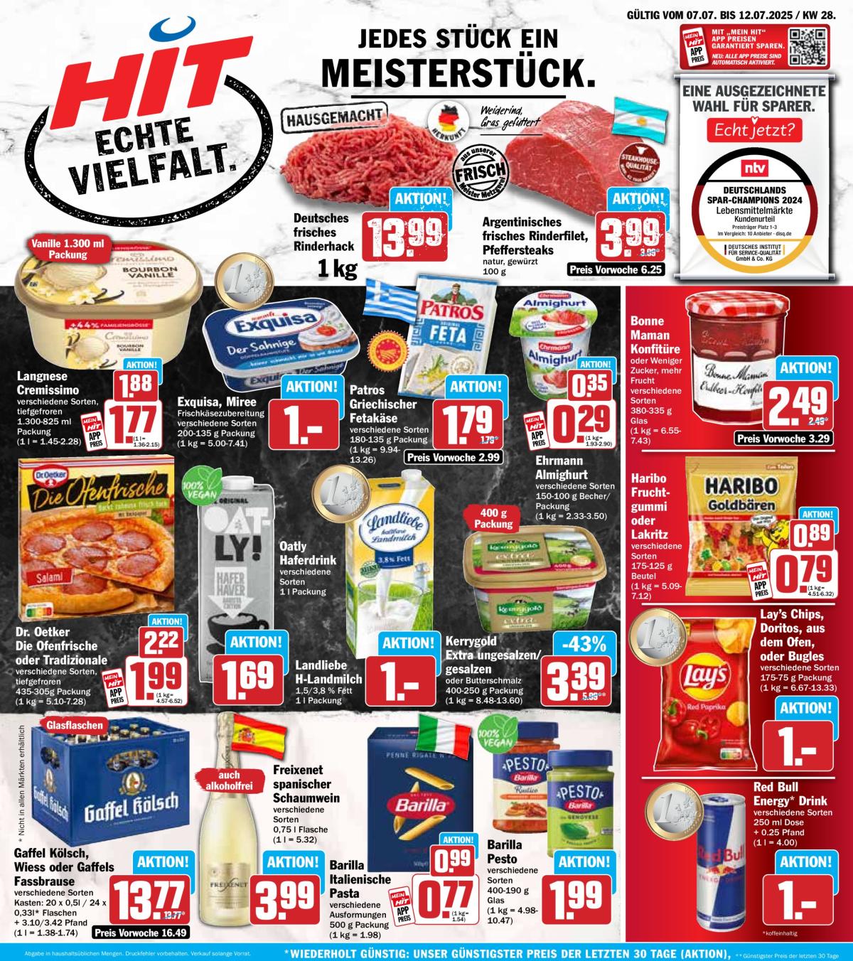 Hit-Prospekt gültig vom 07.07. bis 12.07.