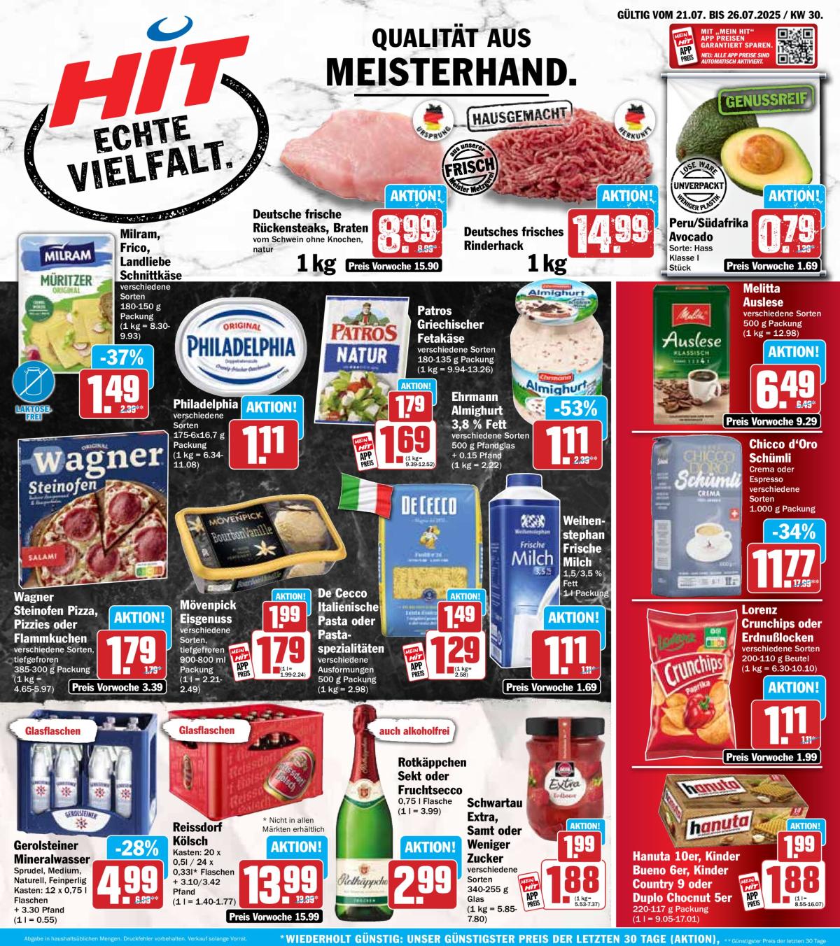 Hit-Prospekt gültig vom 21.07. bis 26.07.