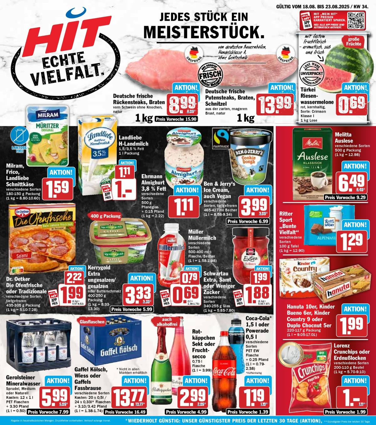 Hit-Prospekt gültig vom 18.08. bis 23.08.