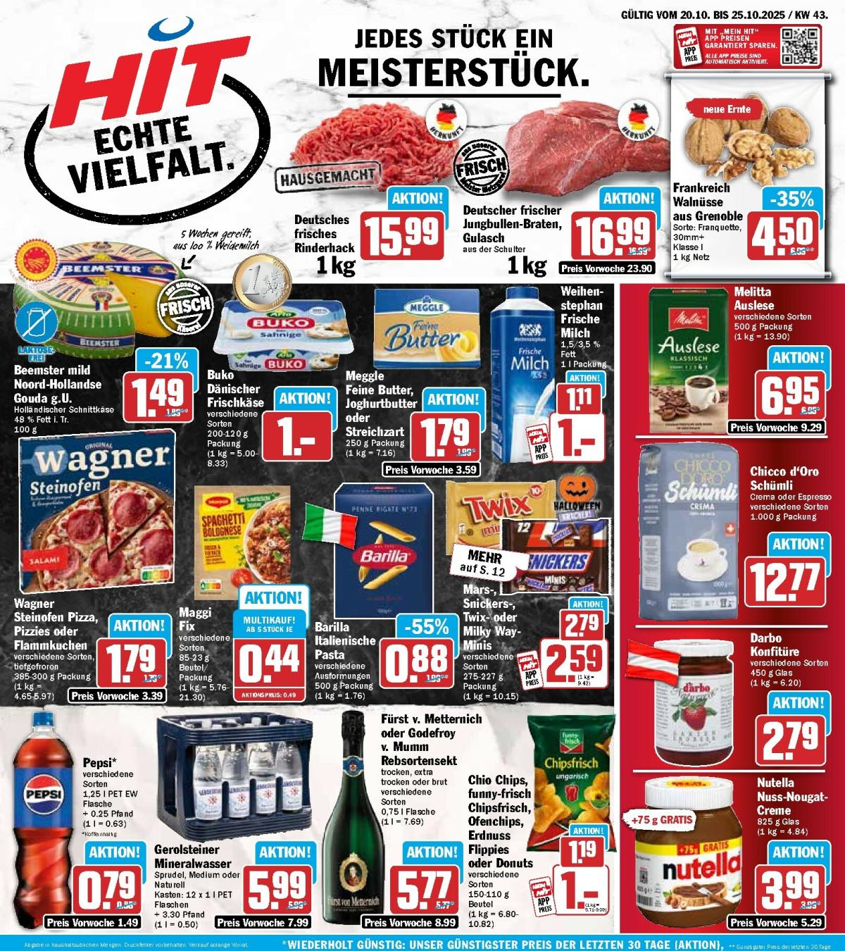 Hit-Prospekt gültig vom 20.10. bis 25.10.