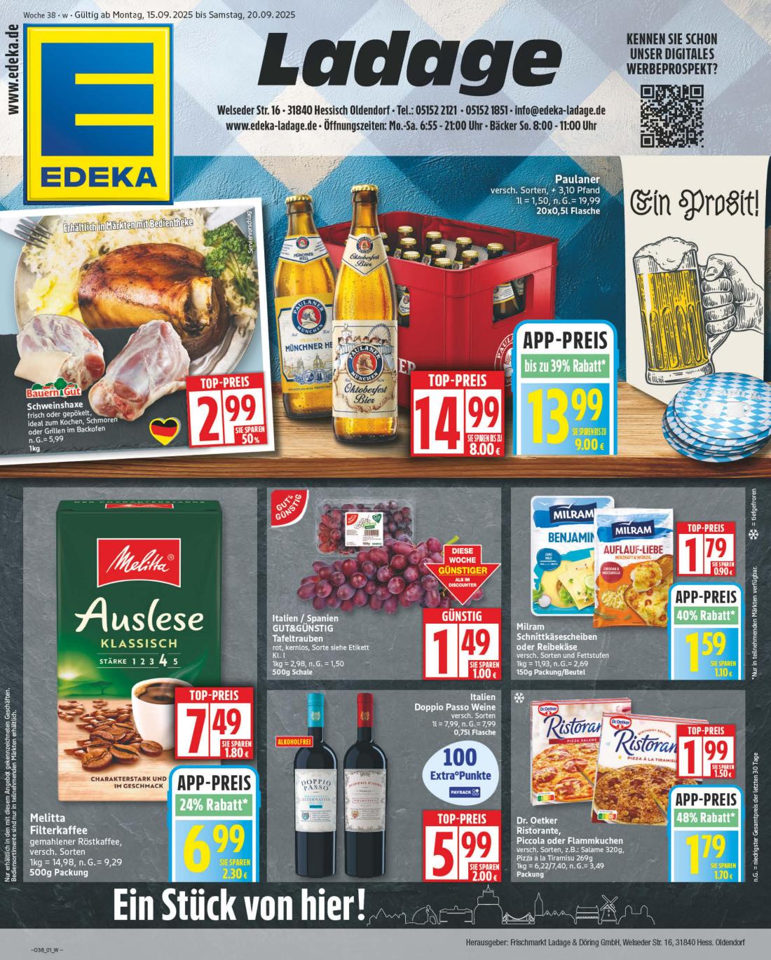 NP - Edeka - Hessisch Oldendorf-Prospekt gültig vom 15.09. bis 20.09.
