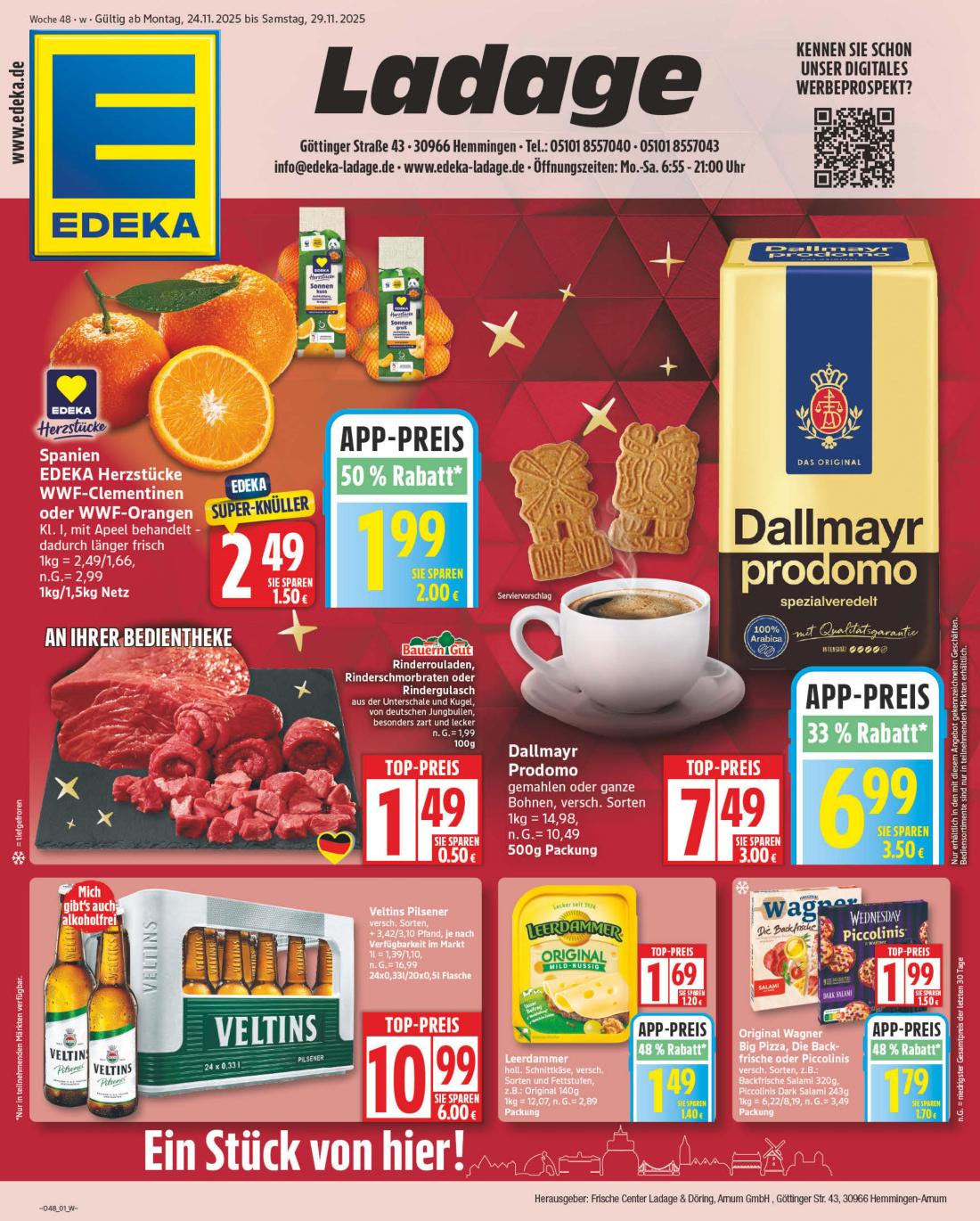 NP - Edeka - Hemmingen-Prospekt gültig vom 24.11. bis 29.11.