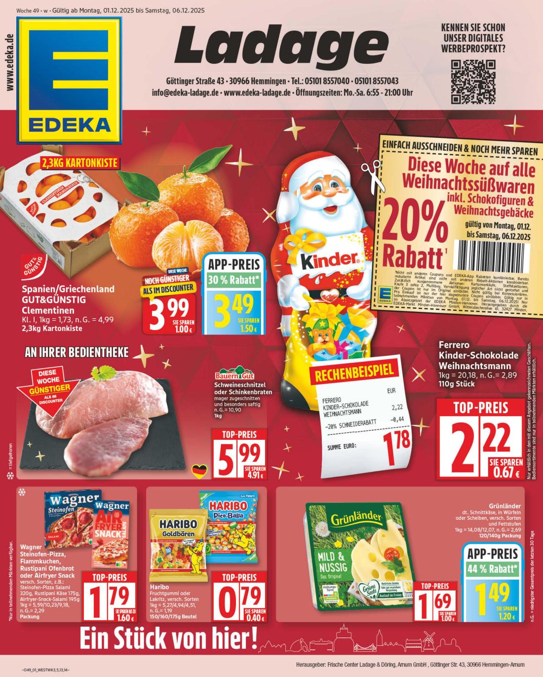 NP - Edeka - Hemmingen-Prospekt gültig vom 01.12. bis 06.12.