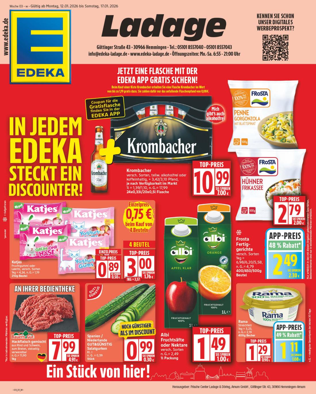 NP - Edeka - Hemmingen-Prospekt gültig vom 12.01. bis 17.01.