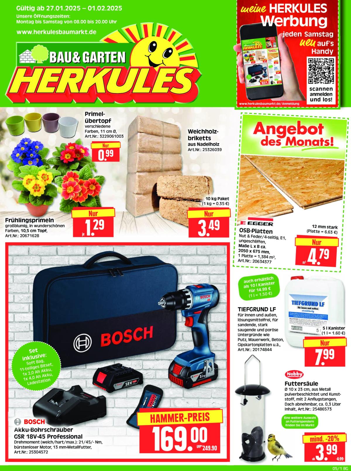 Herkules - Bau & Garten-Prospekt gültig von 27.01. bis 01.02.