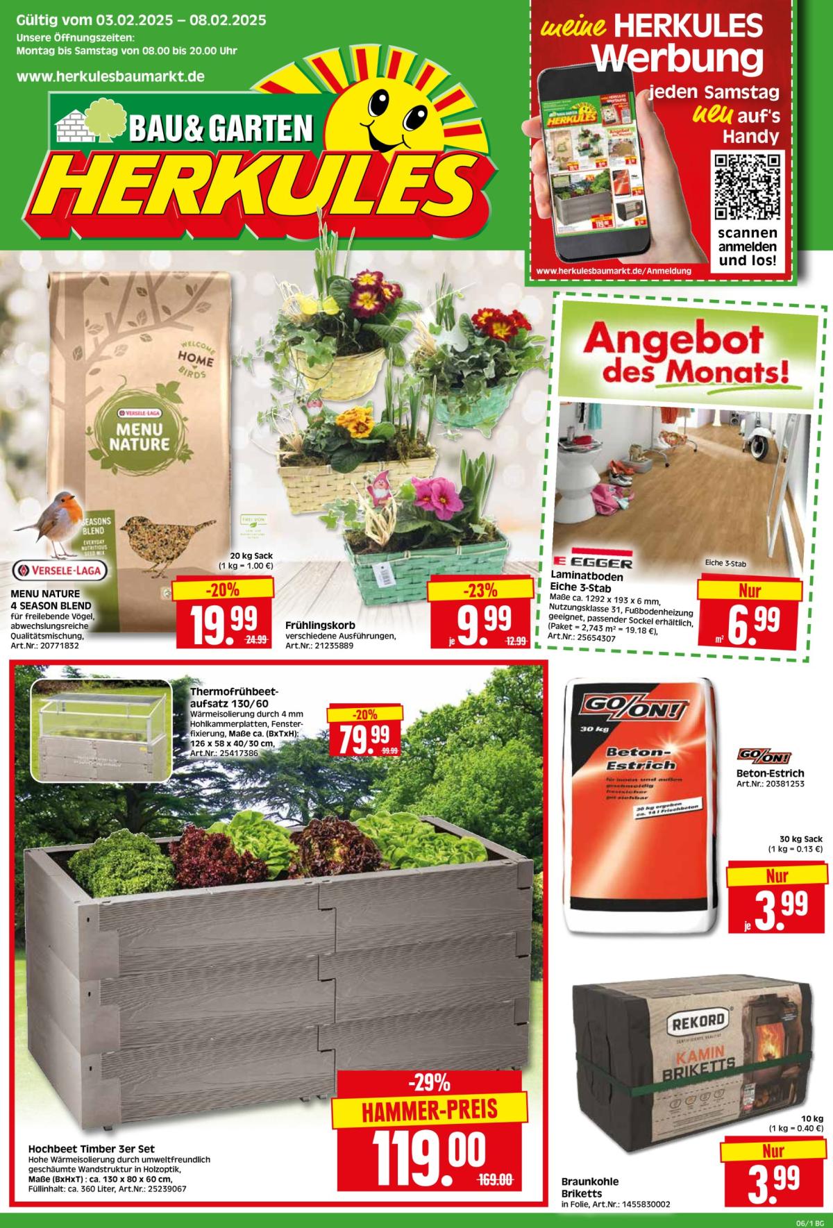 Herkules - Bau & Garten-Prospekt gültig von 03.02. bis 08.02.