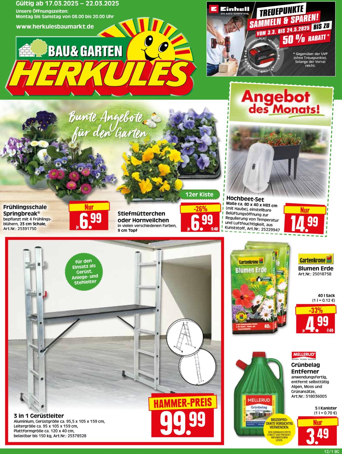 Herkules - Bau & Garten-Prospekt gültig von 17.03. bis 22.03.