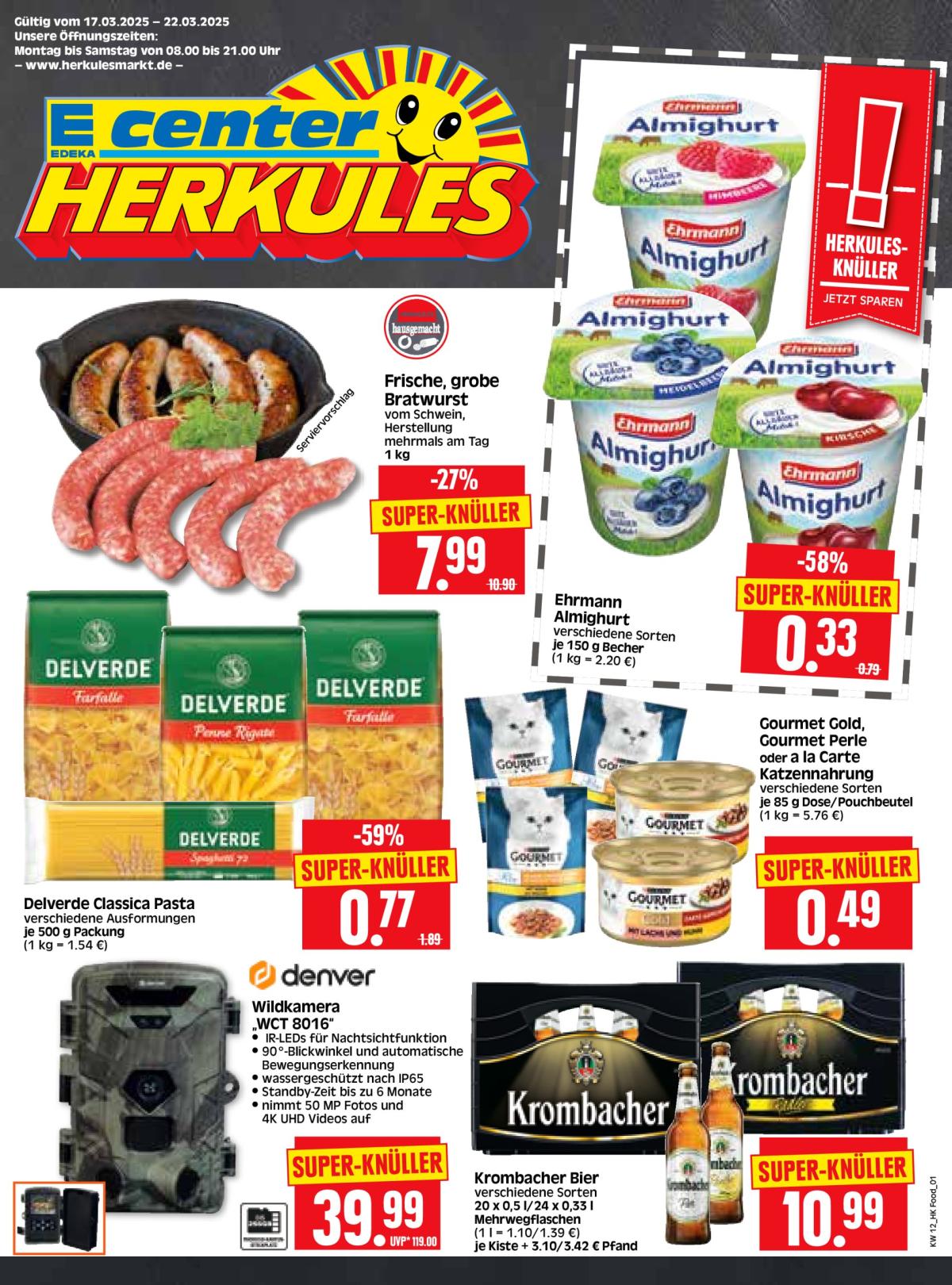 Herkules - Lebensmittel-Prospekt gültig von 17.03. bis 22.03.
