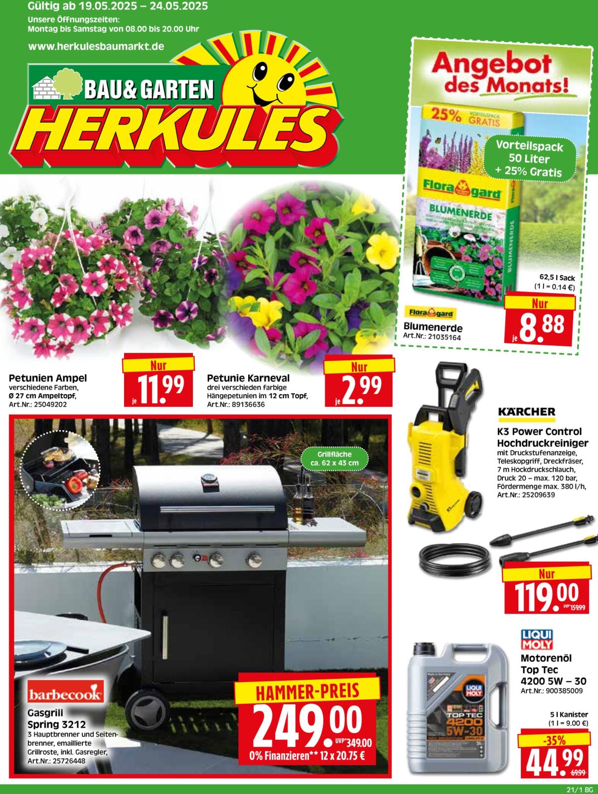 Herkules - Bau & Garten-Prospekt gültig von 19.05. bis 24.05.