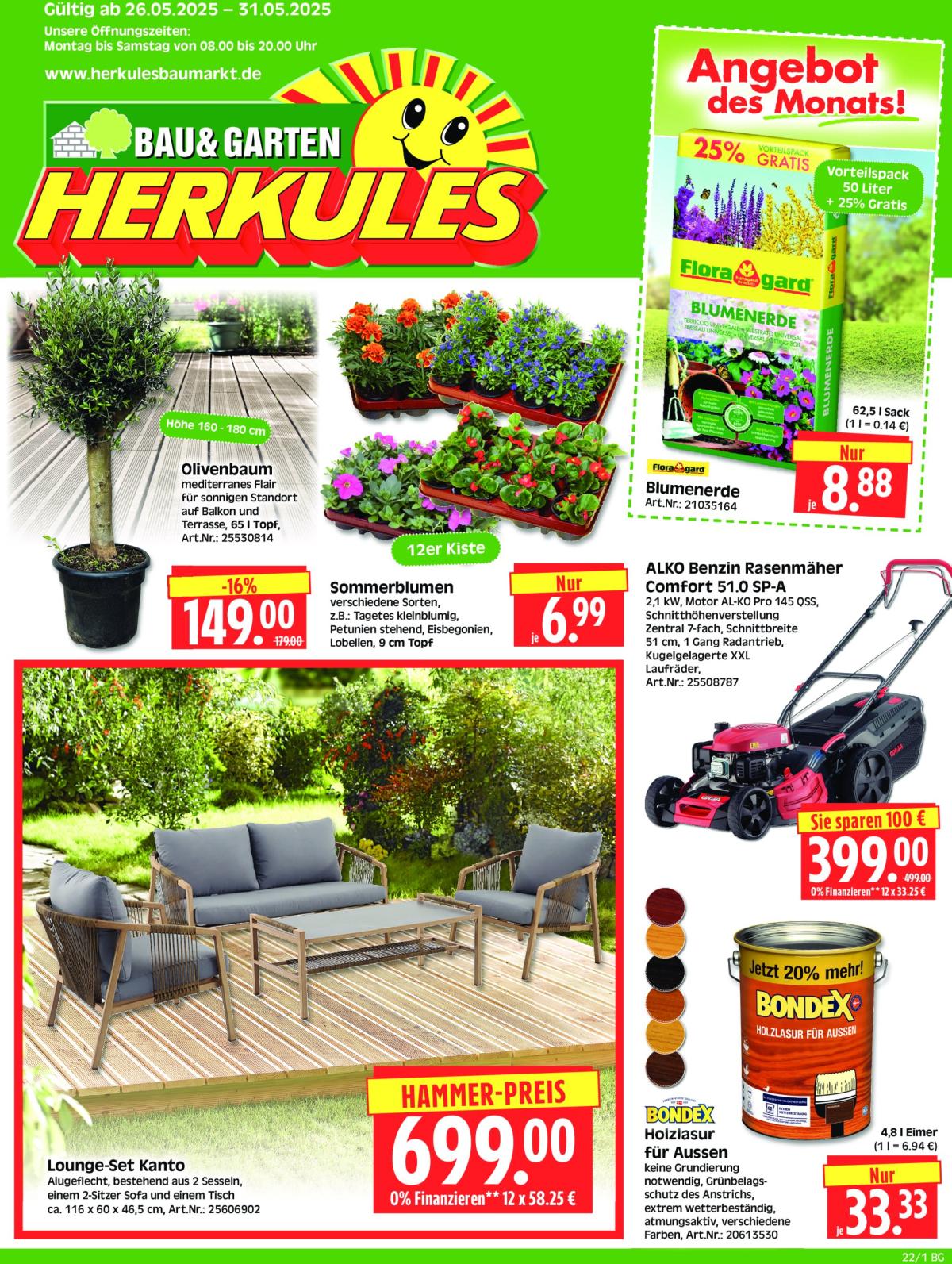 Herkules - Bau & Garten-Prospekt gültig von 26.05. bis 31.05.