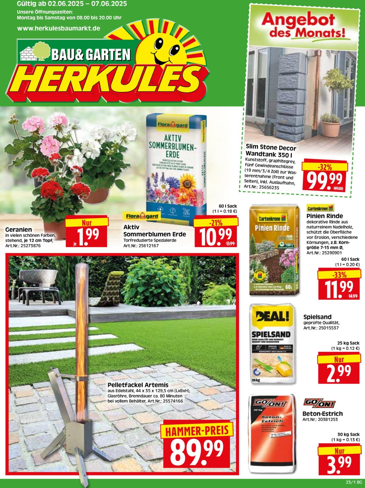 Herkules - Bau & Garten-Prospekt gültig von 02.06. bis 07.06.