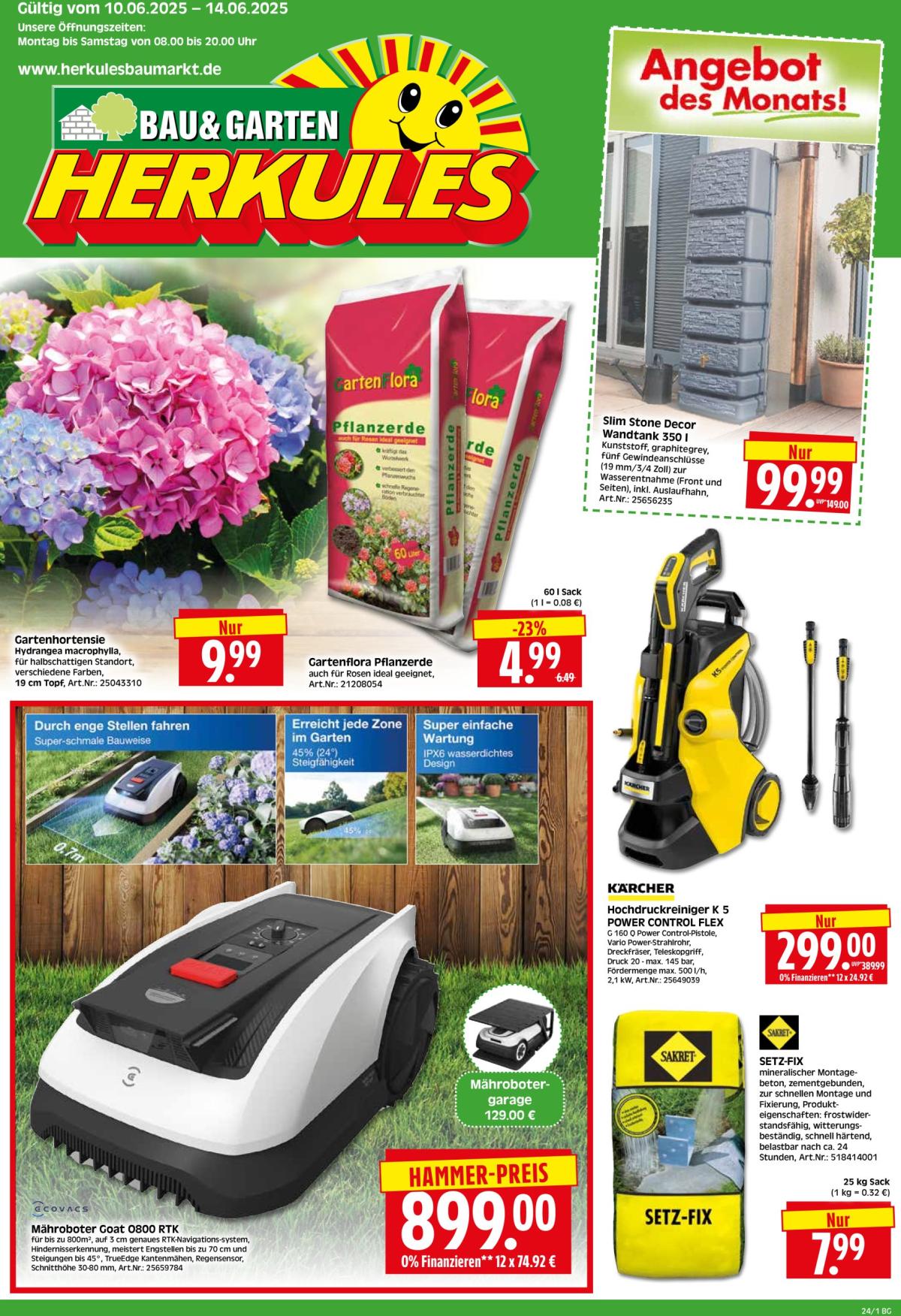 Herkules - Bau & Garten-Prospekt gültig vom 10.06. bis 14.06.