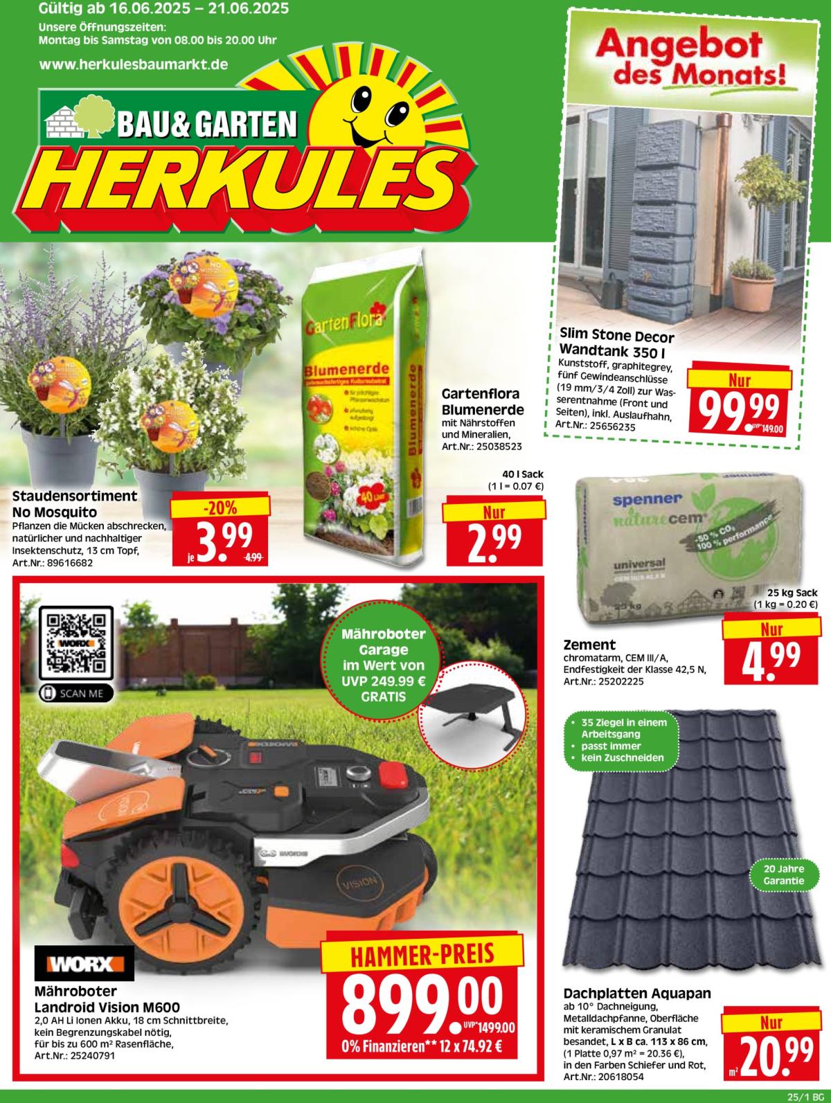 Herkules - Bau & Garten-Prospekt gültig vom 16.06. bis 21.06.