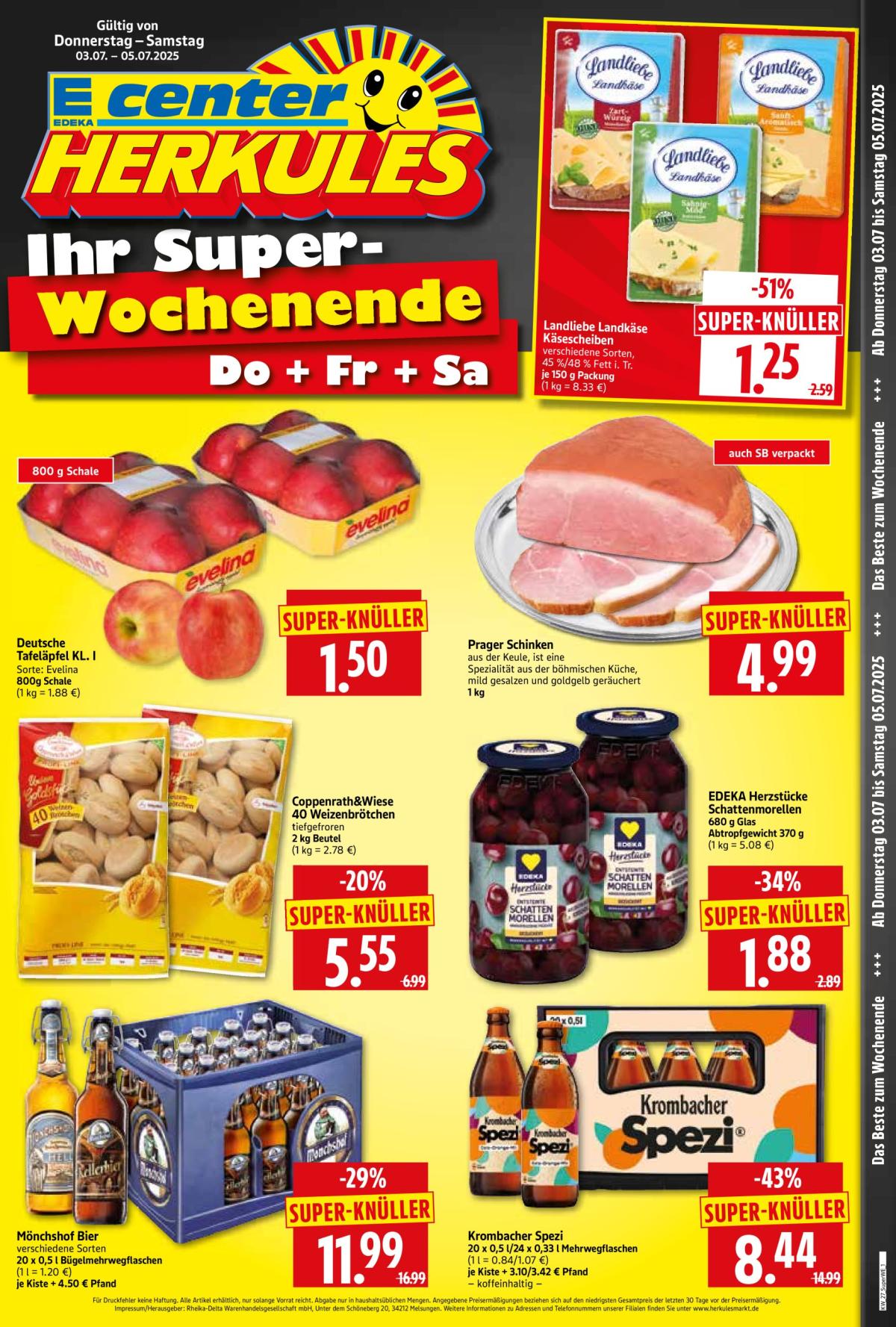 Herkules - Sonderbeilage-Prospekt gültig vom 03.07. bis 05.07.