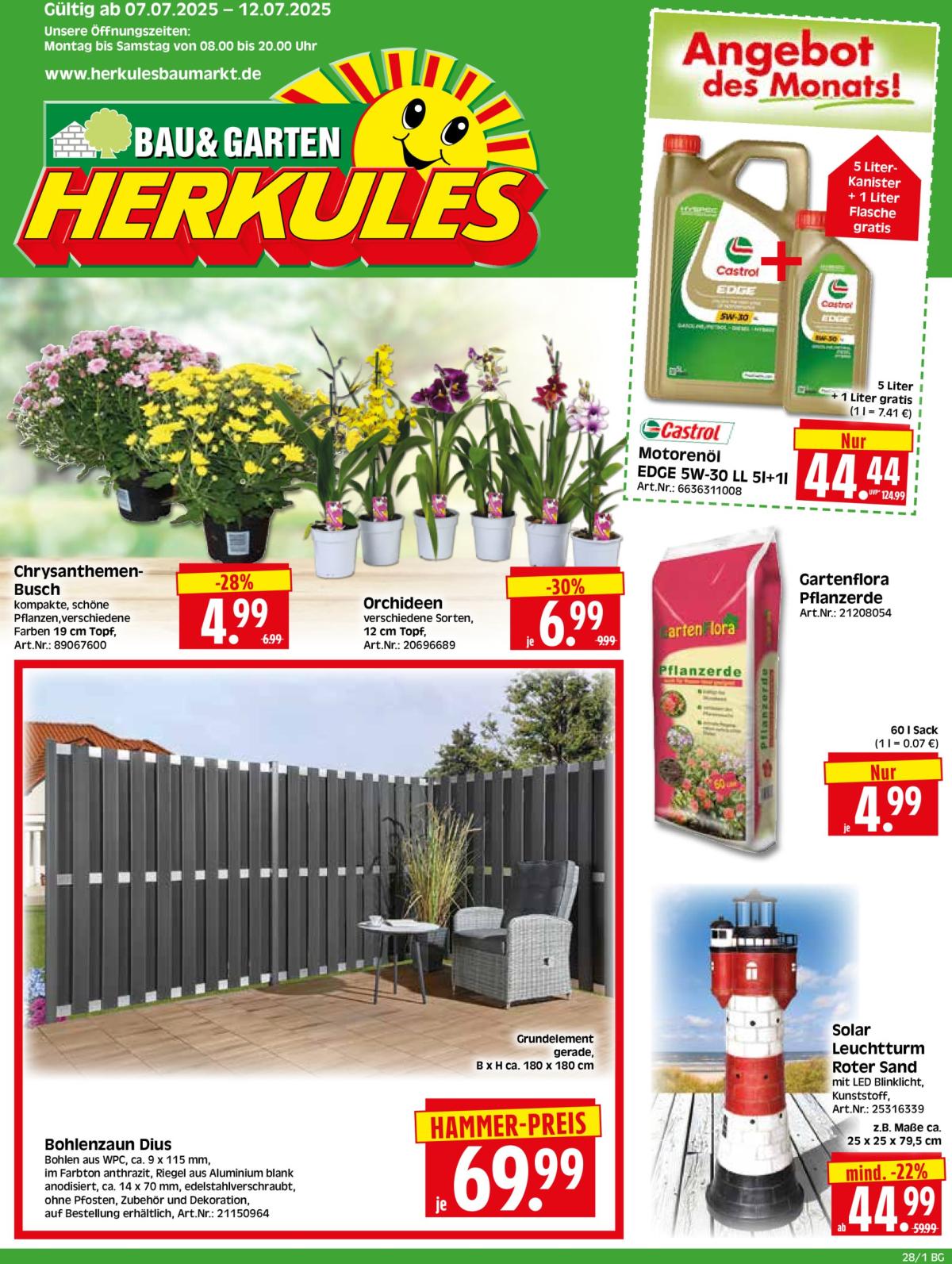 Herkules - Bau & Garten-Prospekt gültig vom 07.07. bis 12.07.