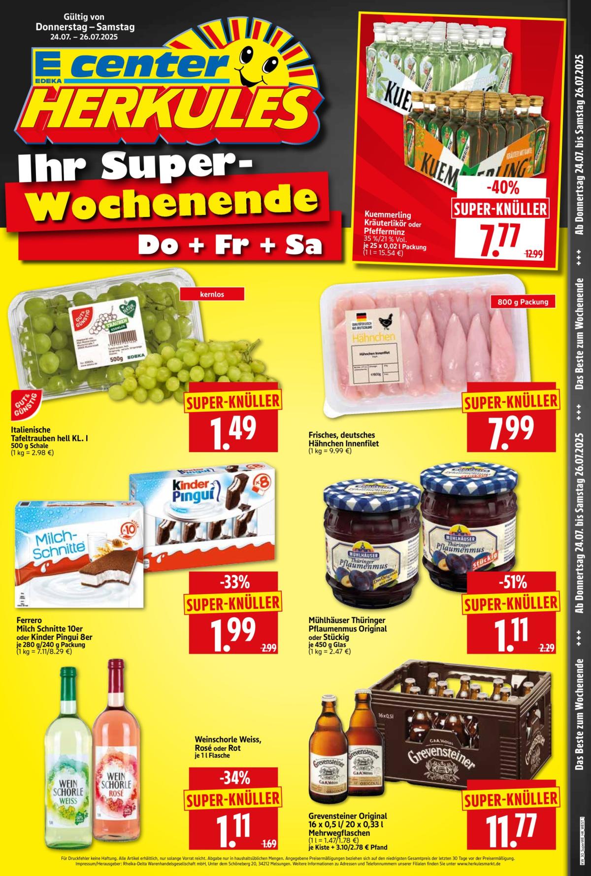 Herkules - Sonderbeilage-Prospekt gültig vom 24.07. bis 26.07.