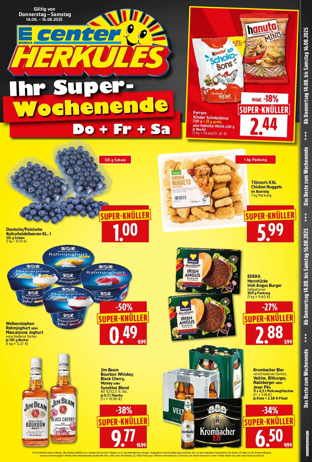 Herkules - Sonderbeilage-Prospekt gültig vom 14.08. bis 16.08.