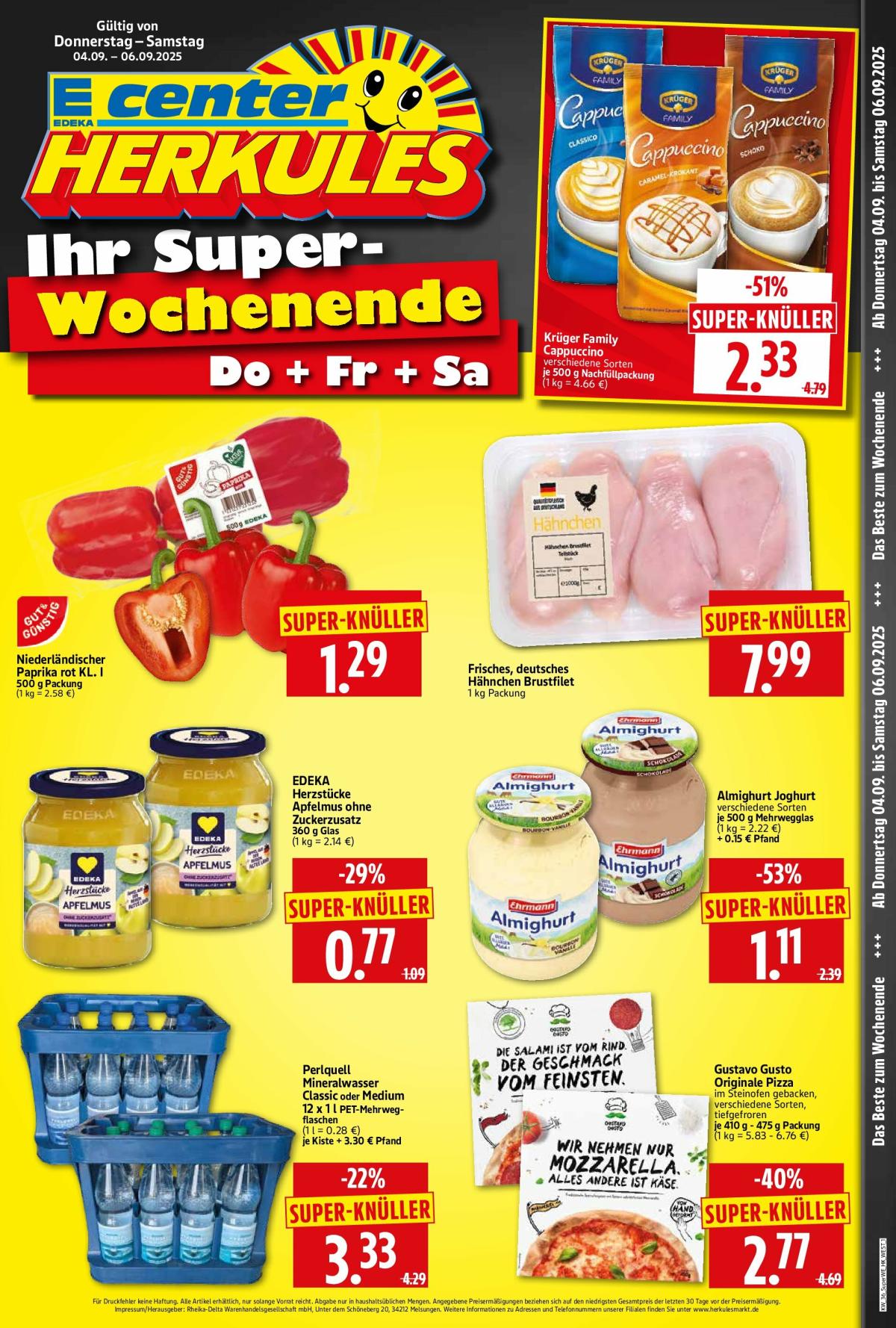 Herkules - Sonderbeilage-Prospekt gültig vom 04.09. bis 06.09.