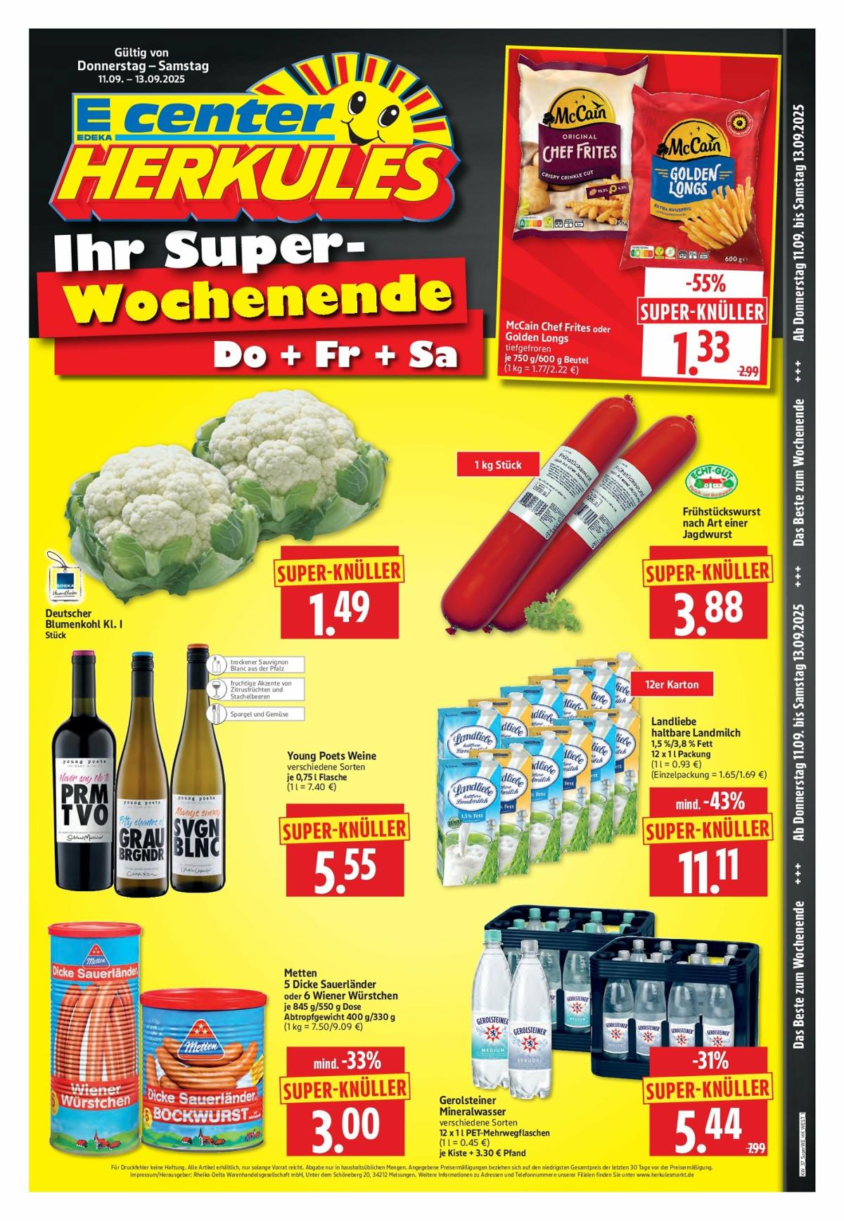 Herkules - Sonderbeilage-Prospekt gültig vom 11.09. bis 13.09.