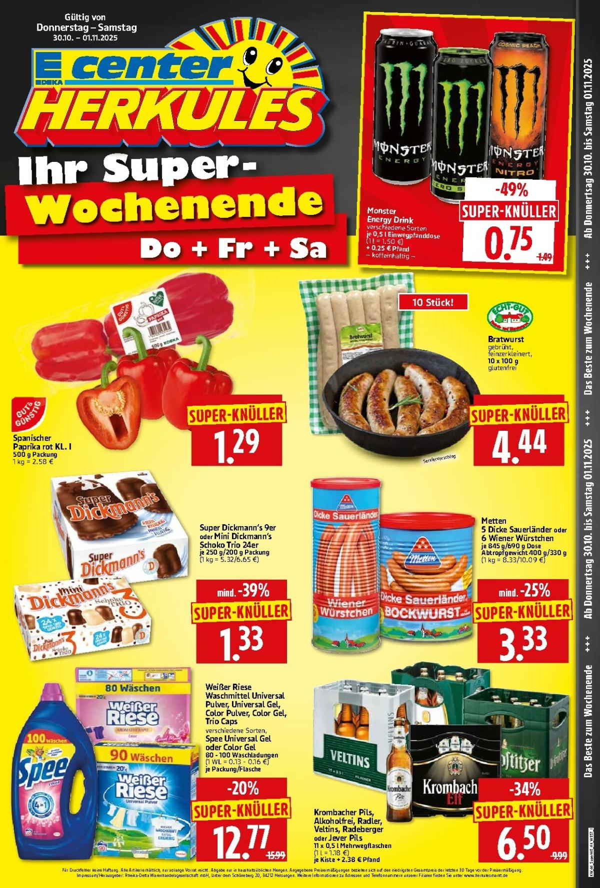Herkules - Sonderbeilage-Prospekt gültig vom 30.10. bis 01.11.