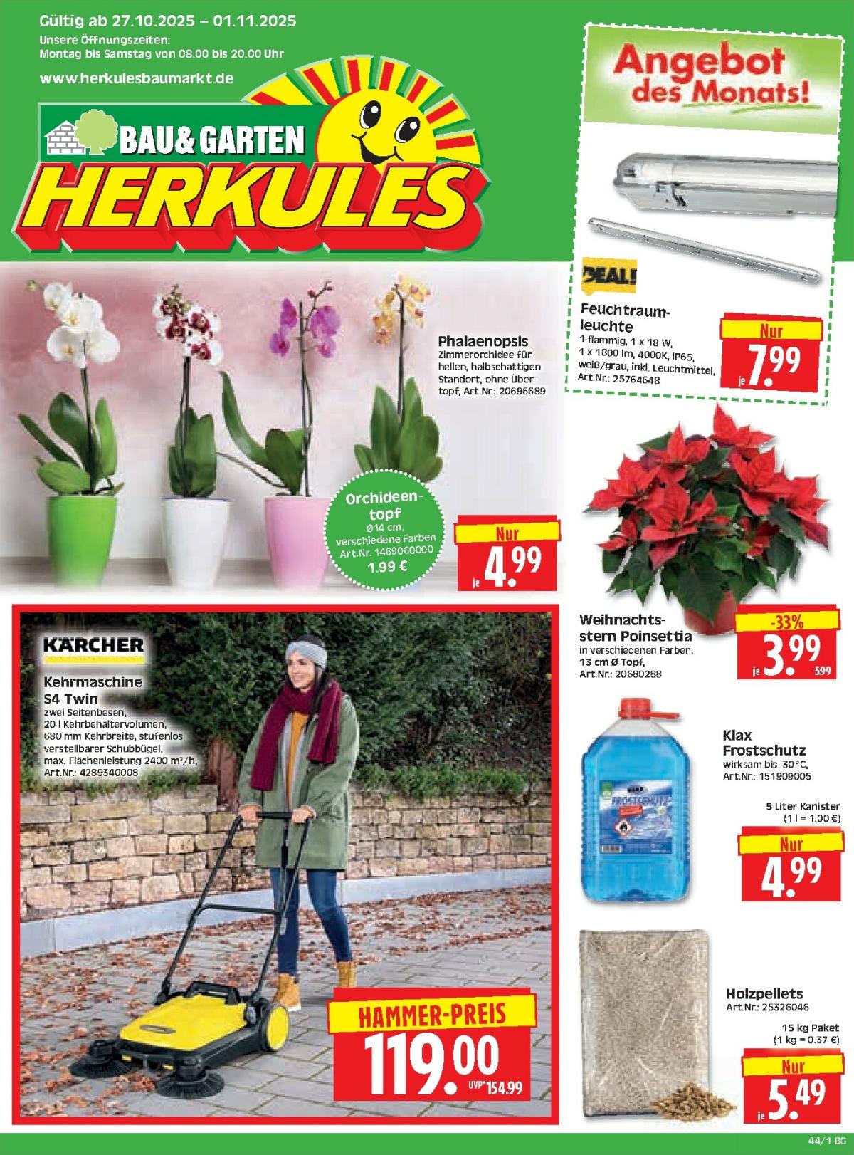 Herkules - Bau & Garten-Prospekt gültig vom 27.10. bis 01.11.