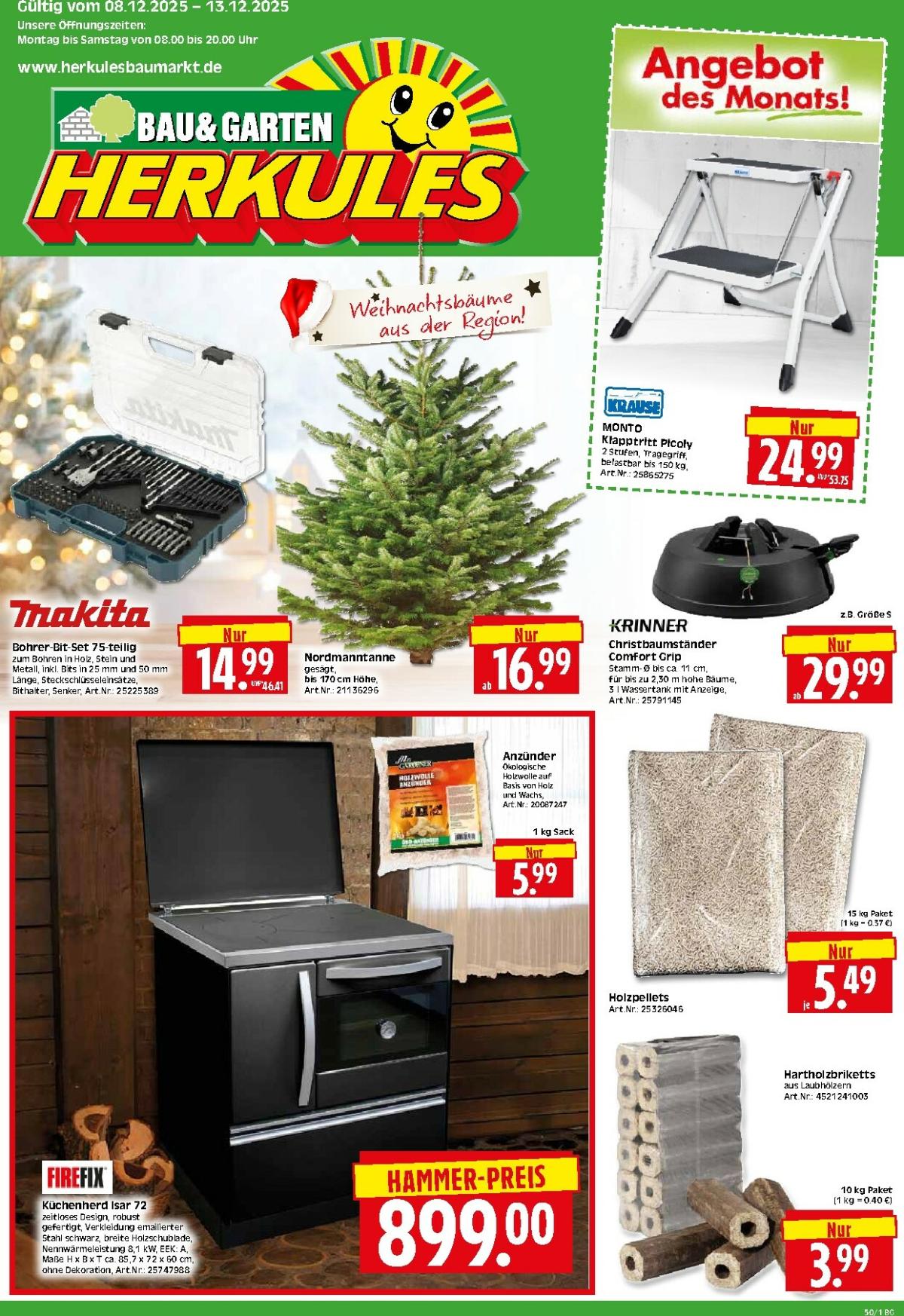 Herkules - Bau & Garten-Prospekt gültig vom 08.12. bis 13.12.