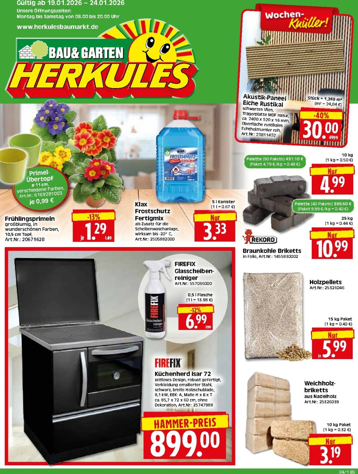 Herkules - Bau & Garten-Prospekt gültig vom 19.01. bis 24.01.