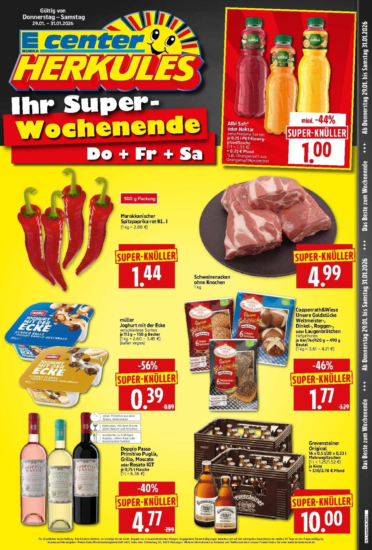 Herkules - Sonderbeilage-Prospekt gültig vom 29.01. bis 31.01.