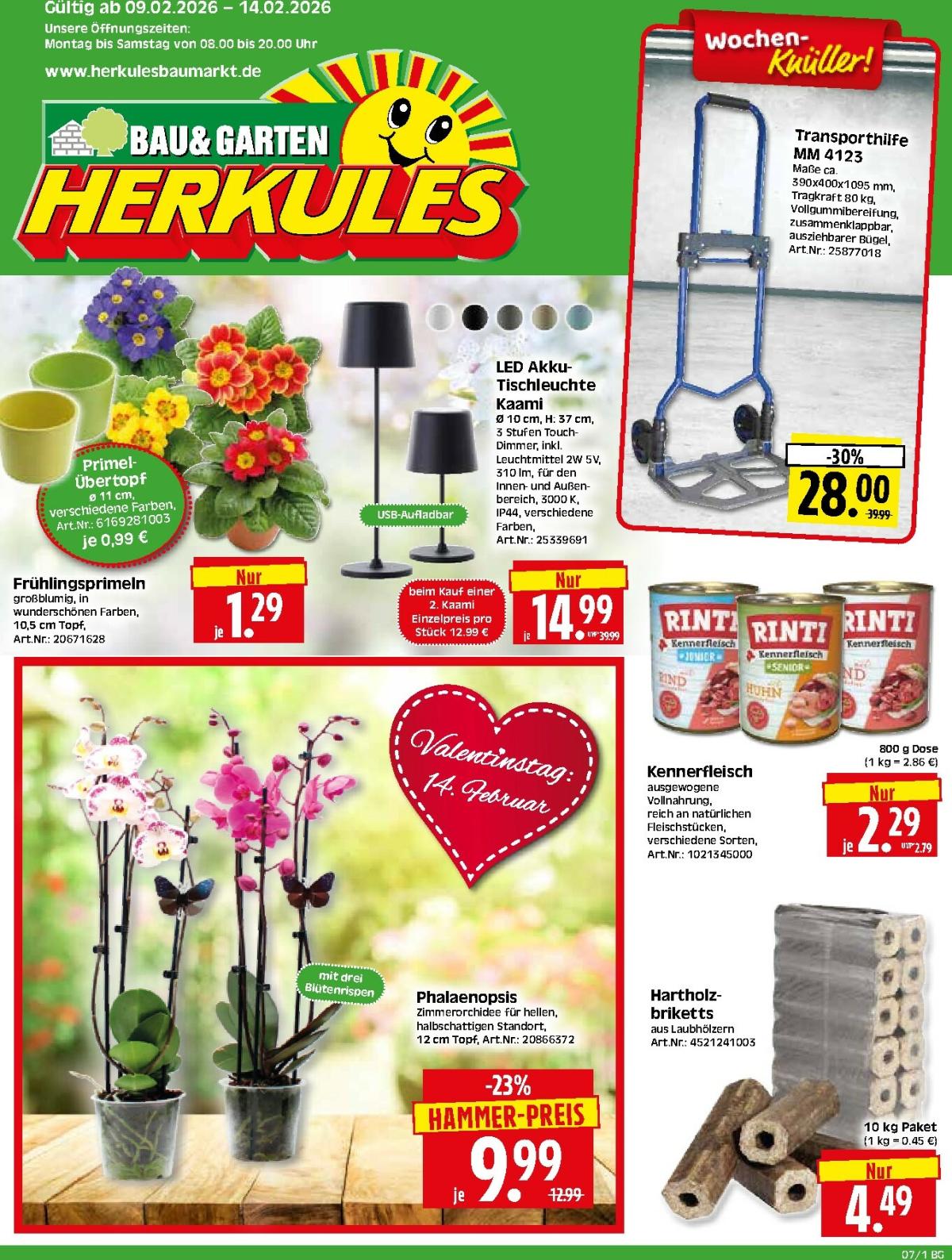 Herkules - Bau & Garten-Prospekt gültig vom 09.02.2026 bis 14.02.2026