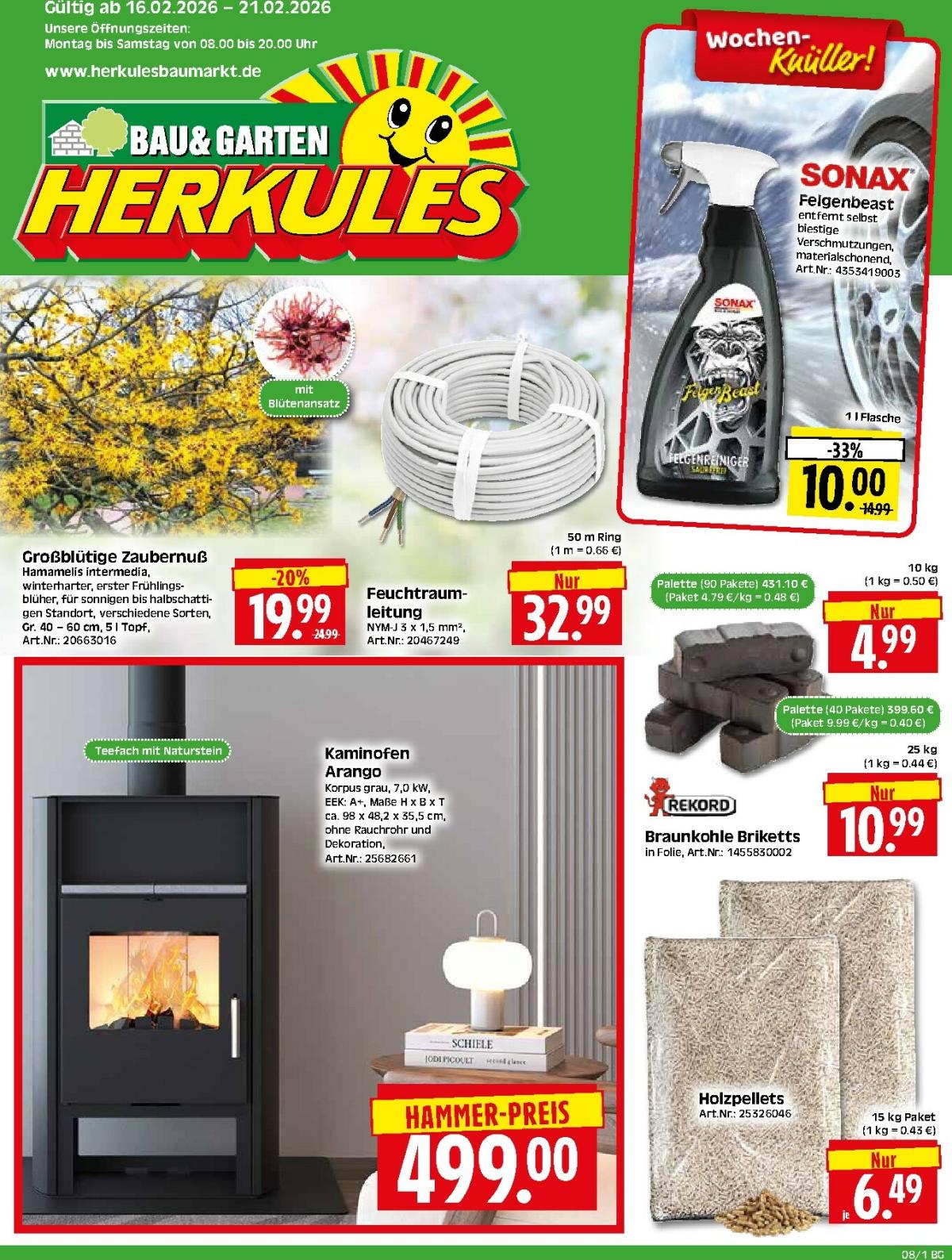 Herkules - Bau & Garten-Prospekt gültig vom 16.02.2026 bis 21.02.2026