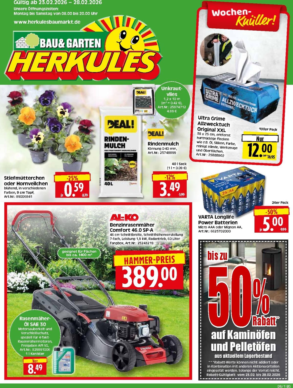 Herkules - Bau & Garten-Prospekt gültig vom 23.02.2026 bis 28.02.2026