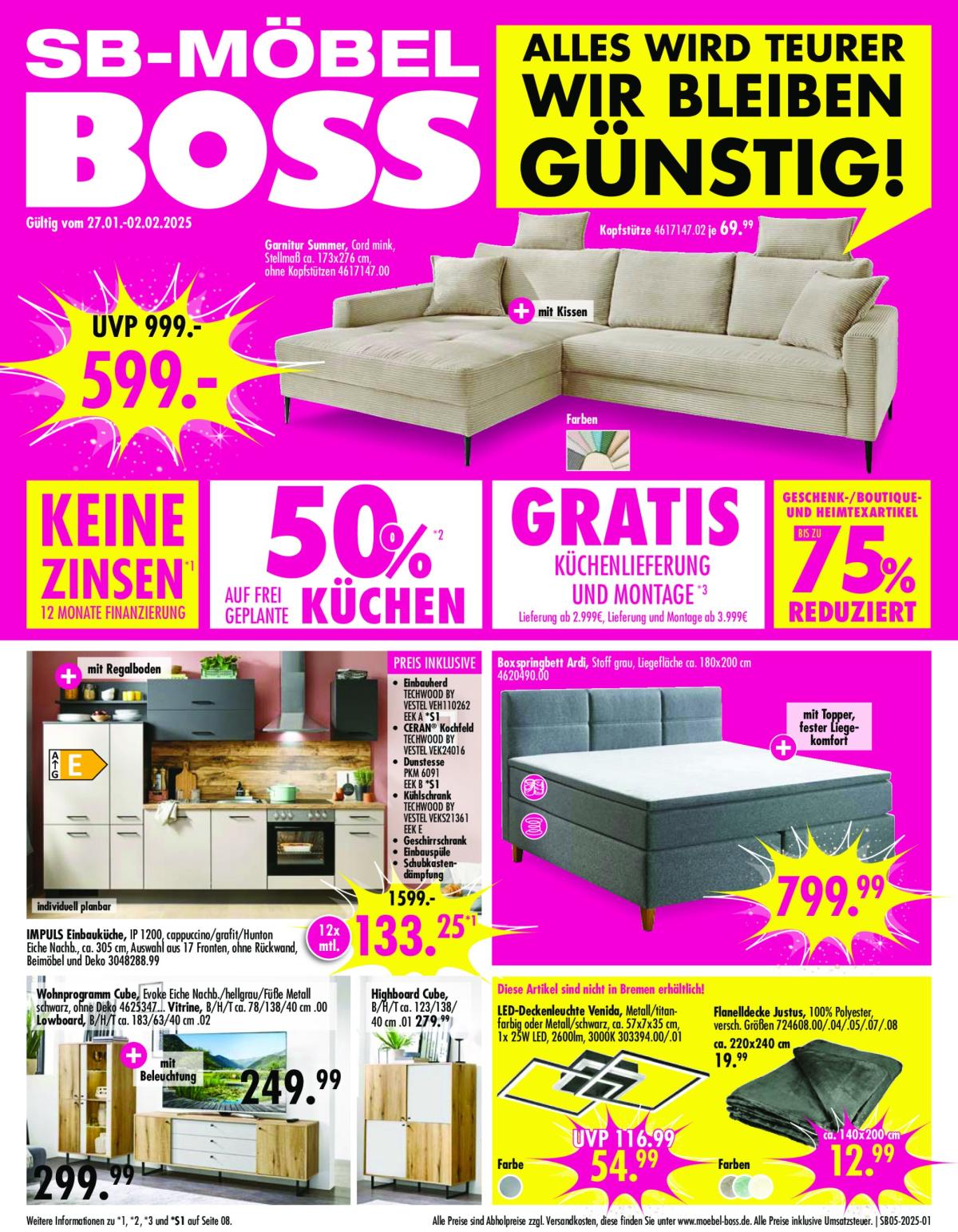 SB Möbel BOSS-Prospekt gültig von 27.01. bis 02.02.