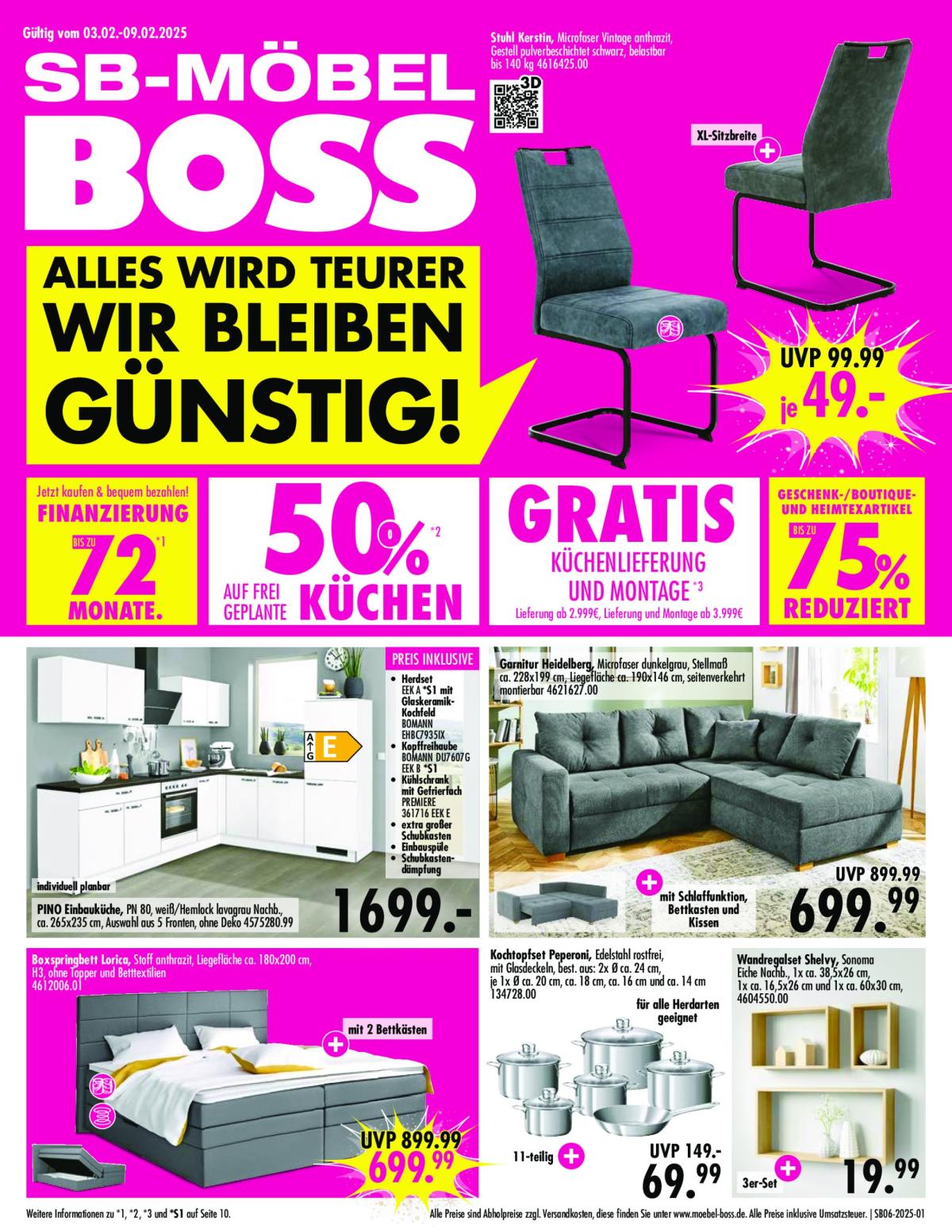 SB Möbel BOSS-Prospekt gültig von 03.02. bis 09.02.