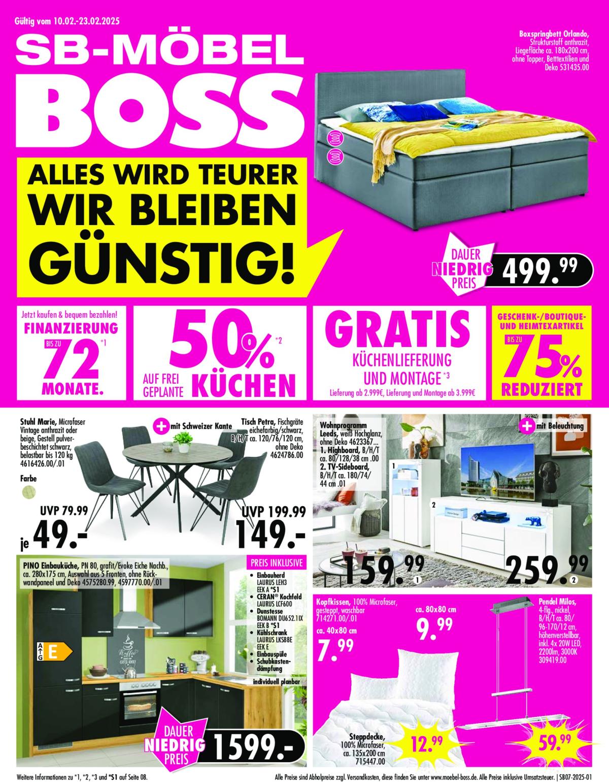 SB Möbel BOSS-Prospekt gültig von 10.02. bis 23.02.