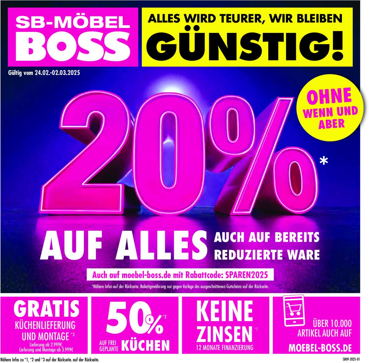 SB Möbel BOSS-Prospekt gültig von 24.02. bis 02.03.