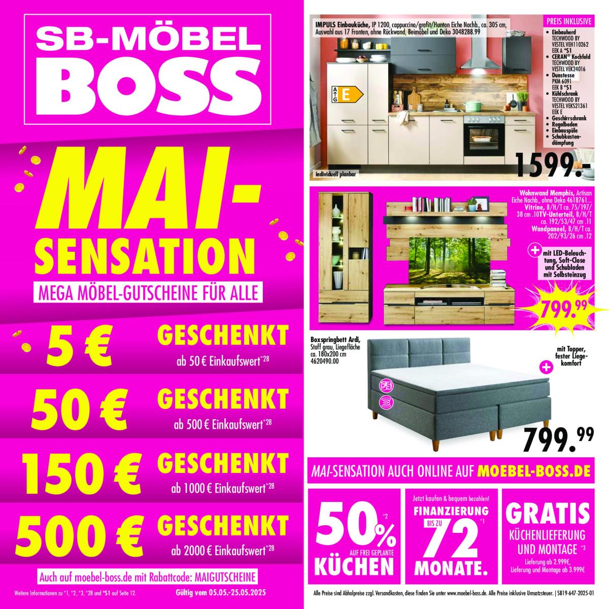 SB Möbel BOSS - Neubrandenburg-Prospekt gültig von 05.05. bis 25.05.