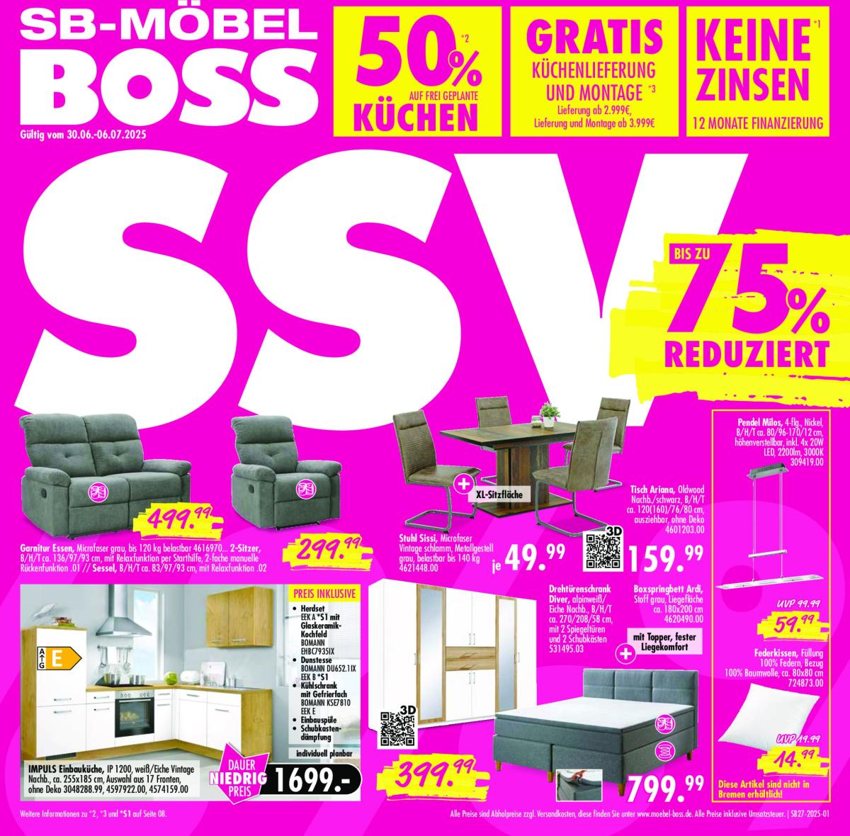SB Möbel BOSS-Prospekt gültig vom 30.06. bis 06.07.