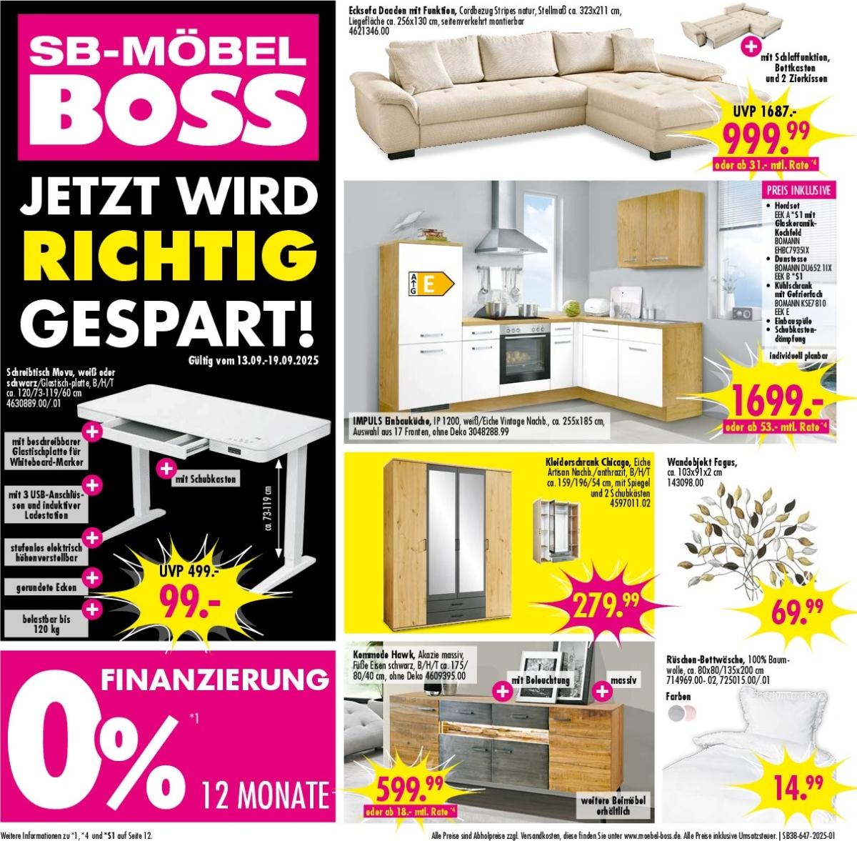 SB Möbel BOSS - Neubrandenburg-Prospekt gültig vom 13.09. bis 19.09.
