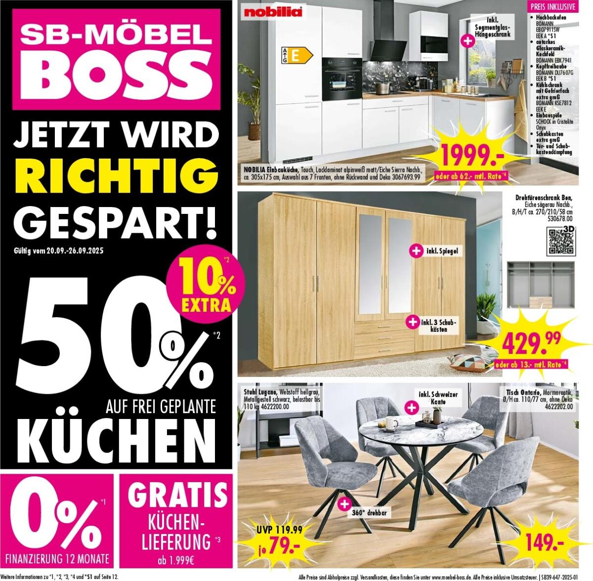 SB Möbel BOSS - Neubrandenburg-Prospekt gültig vom 20.09. bis 26.09.