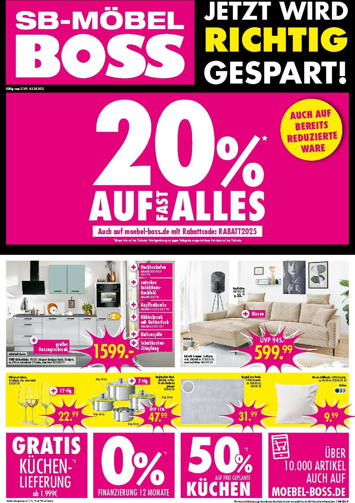 SB Möbel BOSS-Prospekt gültig vom 27.09. bis 03.10.