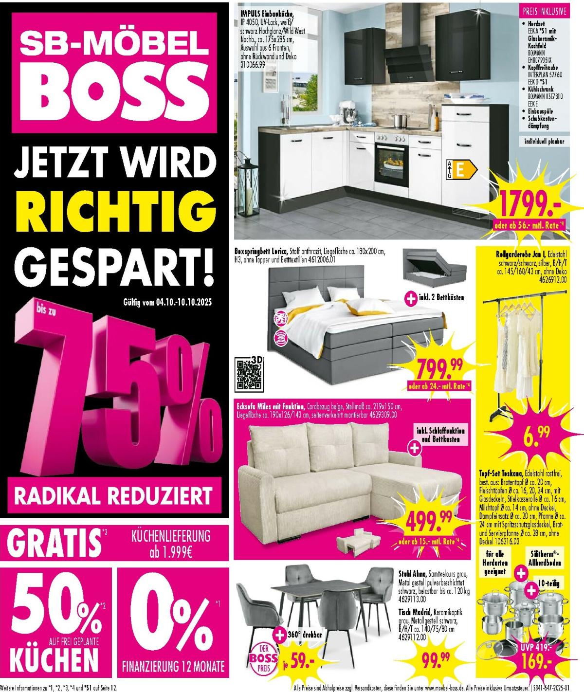 SB Möbel BOSS - Neubrandenburg-Prospekt gültig vom 04.10. bis 10.10.