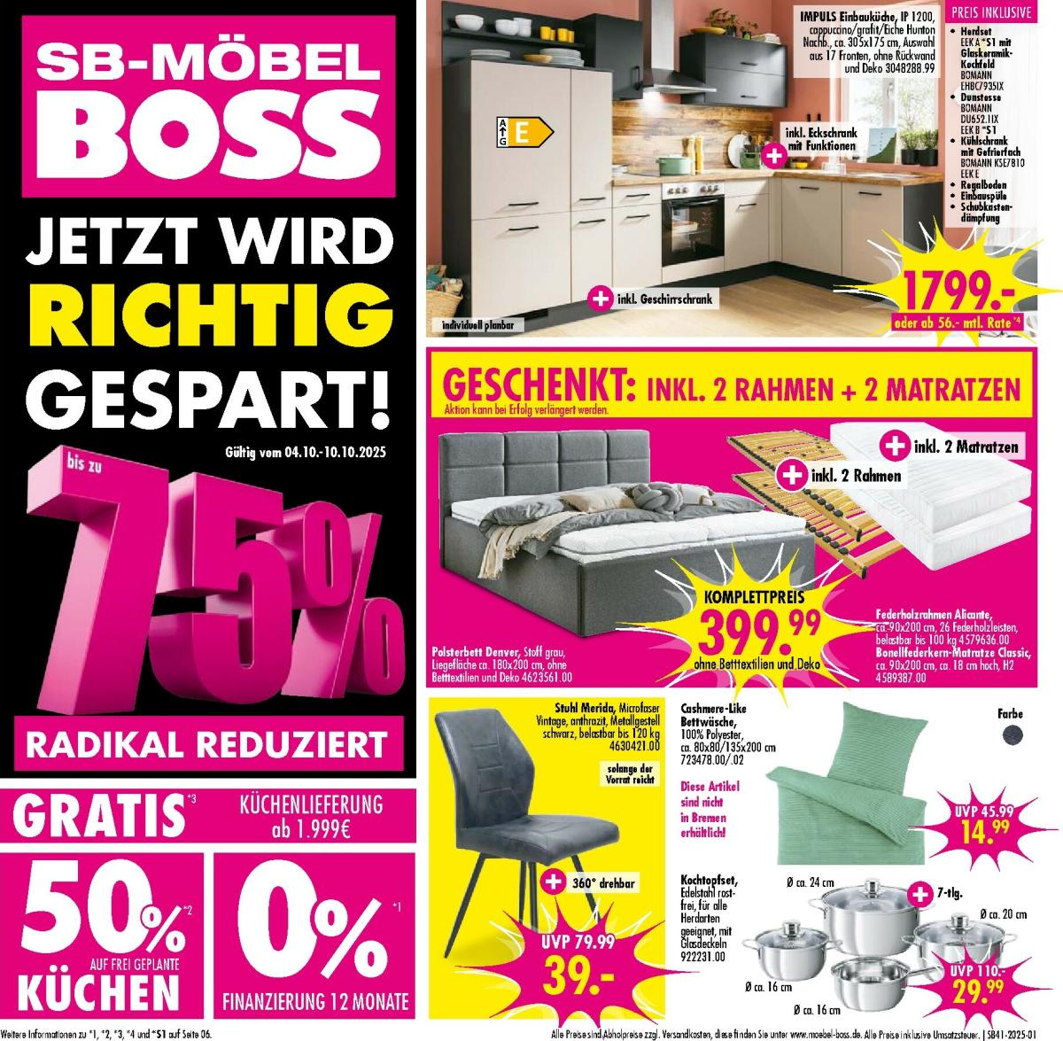 SB Möbel BOSS-Prospekt gültig vom 04.10. bis 10.10.