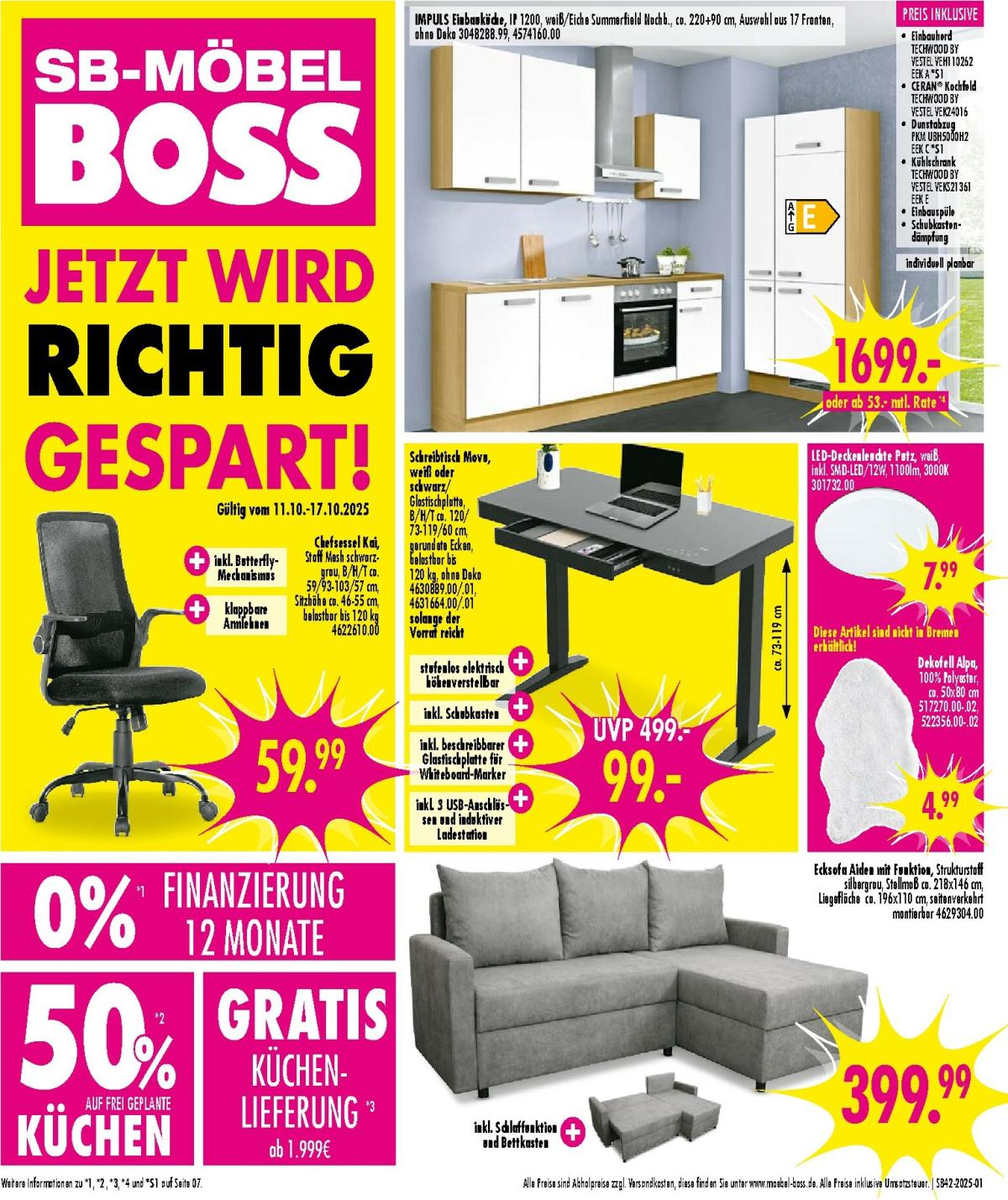 SB Möbel BOSS-Prospekt gültig vom 11.10. bis 17.10.