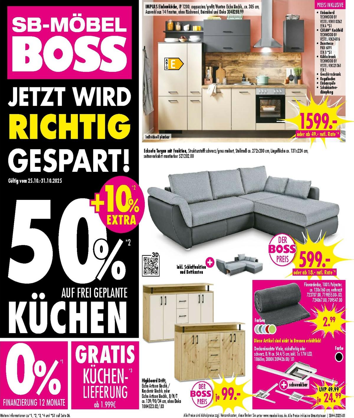 SB Möbel BOSS-Prospekt gültig vom 25.10. bis 31.10.