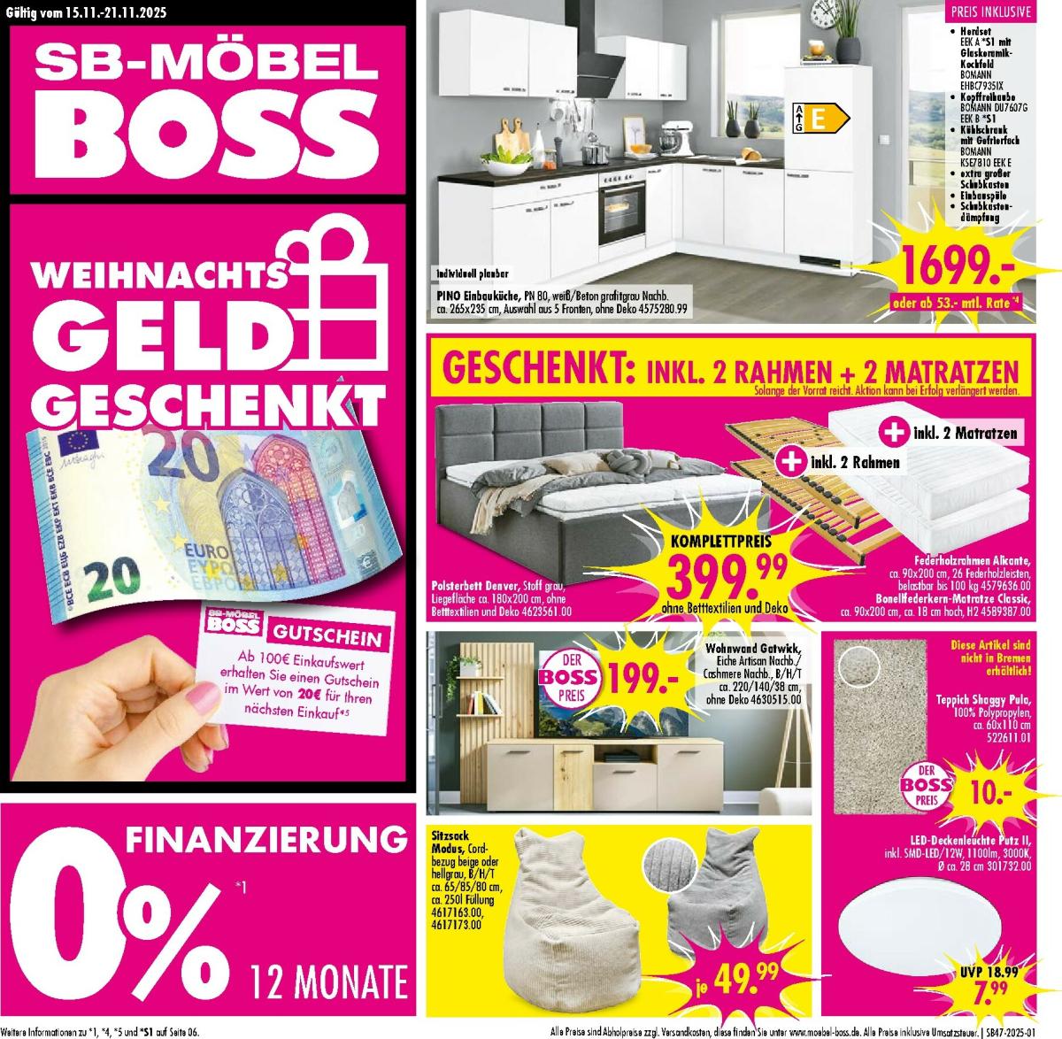 SB Möbel BOSS-Prospekt gültig vom 15.11. bis 21.11.