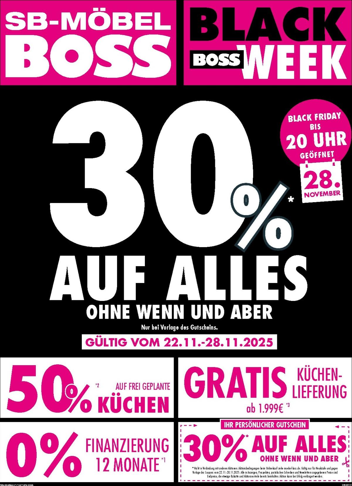 SB Möbel BOSS-Prospekt gültig vom 22.11. bis 28.11.