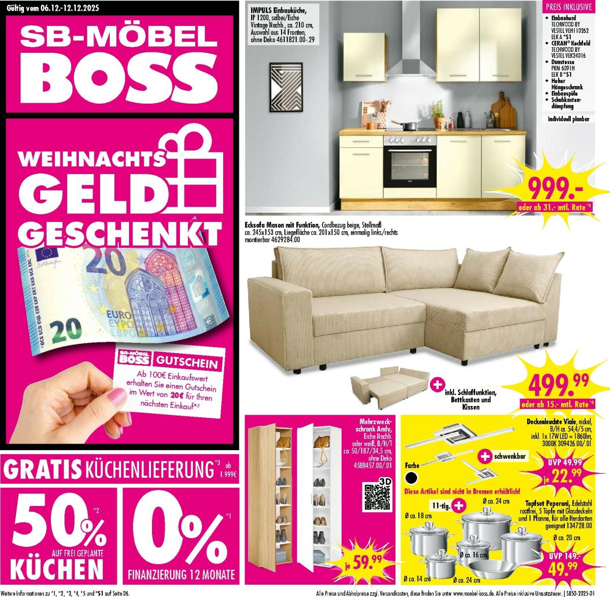 SB Möbel BOSS-Prospekt gültig vom 06.12. bis 12.12.