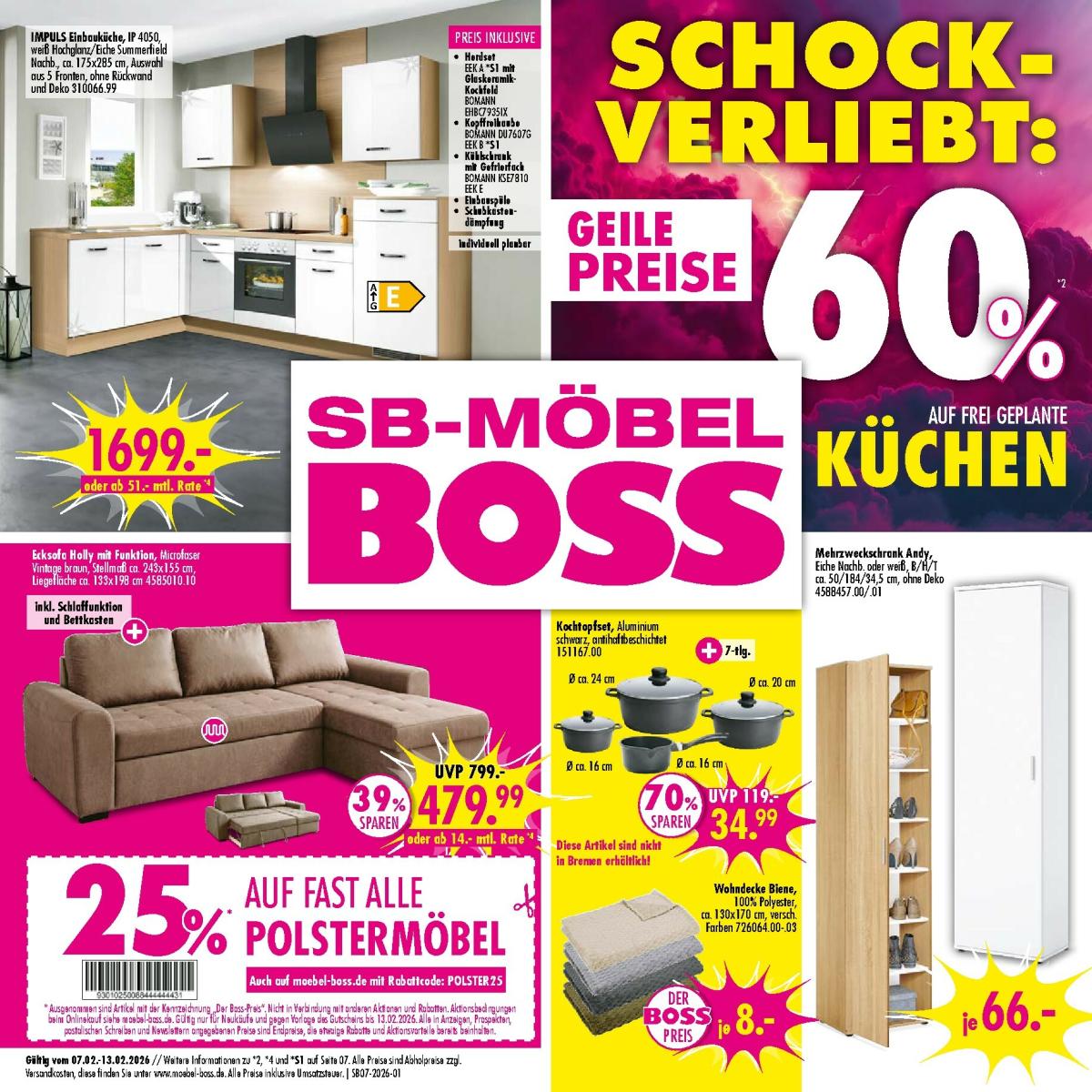 SB Möbel BOSS-Prospekt gültig vom 07.02.2026 bis 13.02.2026